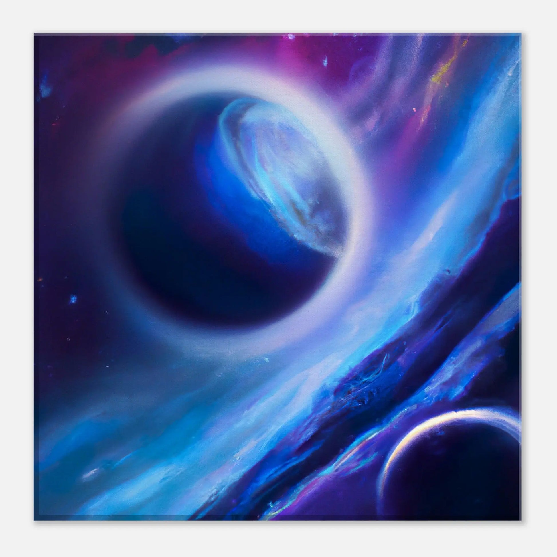 Leinwandbild - Planeten im Weltraum - Digitaler Stil, KI-Kunst, Sci-Fi, 30x30-cm-12x12 - RolConArt