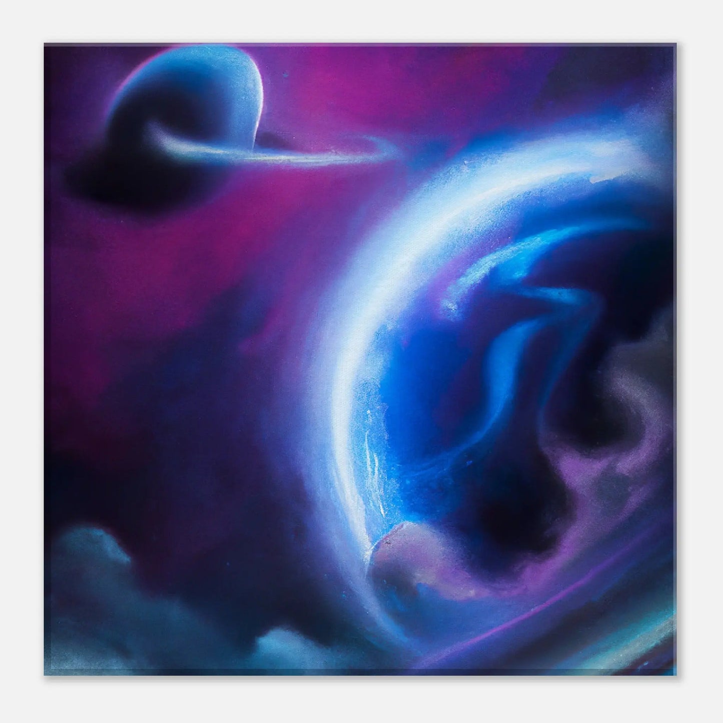 Leinwandbild - Planeten im Weltraum - Digitaler Stil, KI-Kunst, Sci-Fi, 30x30-cm-12x12 - RolConArt