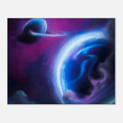 Leinwandbild - Planeten im Weltraum - Digitaler Stil, KI-Kunst, Sci-Fi, 40x50-cm-16x20 - RolConArt