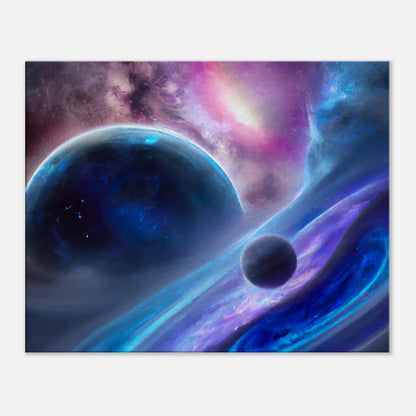 Leinwandbild - Planeten im Weltraum - Digitaler Stil, KI-Kunst, Sci-Fi, 60x75-cm-24x30 - RolConArt