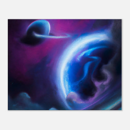 Leinwandbild - Planeten im Weltraum - Digitaler Stil, KI-Kunst, Sci-Fi, 60x75-cm-24x30 - RolConArt