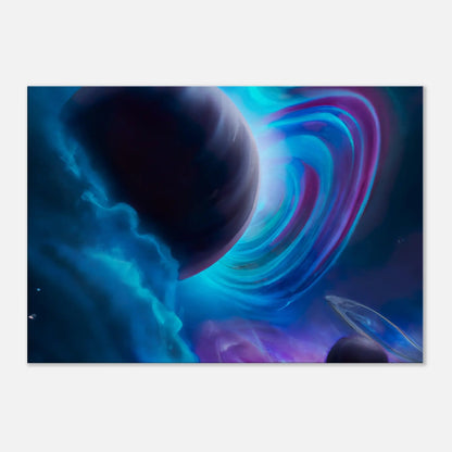 Leinwandbild - Planeten im Weltraum - Digitaler Stil, KI-Kunst, Sci-Fi, 70x100-cm-28x40 - RolConArt