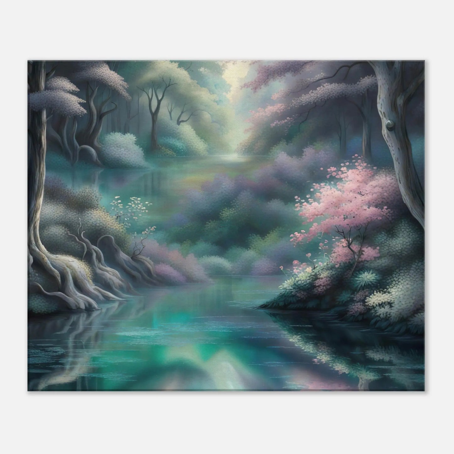 Leinwandbild - Surreale Landschaft - Digitaler Stil, KI-Kunst, Surreale Landschaften, 50x60-cm-20x24 - RolConArt