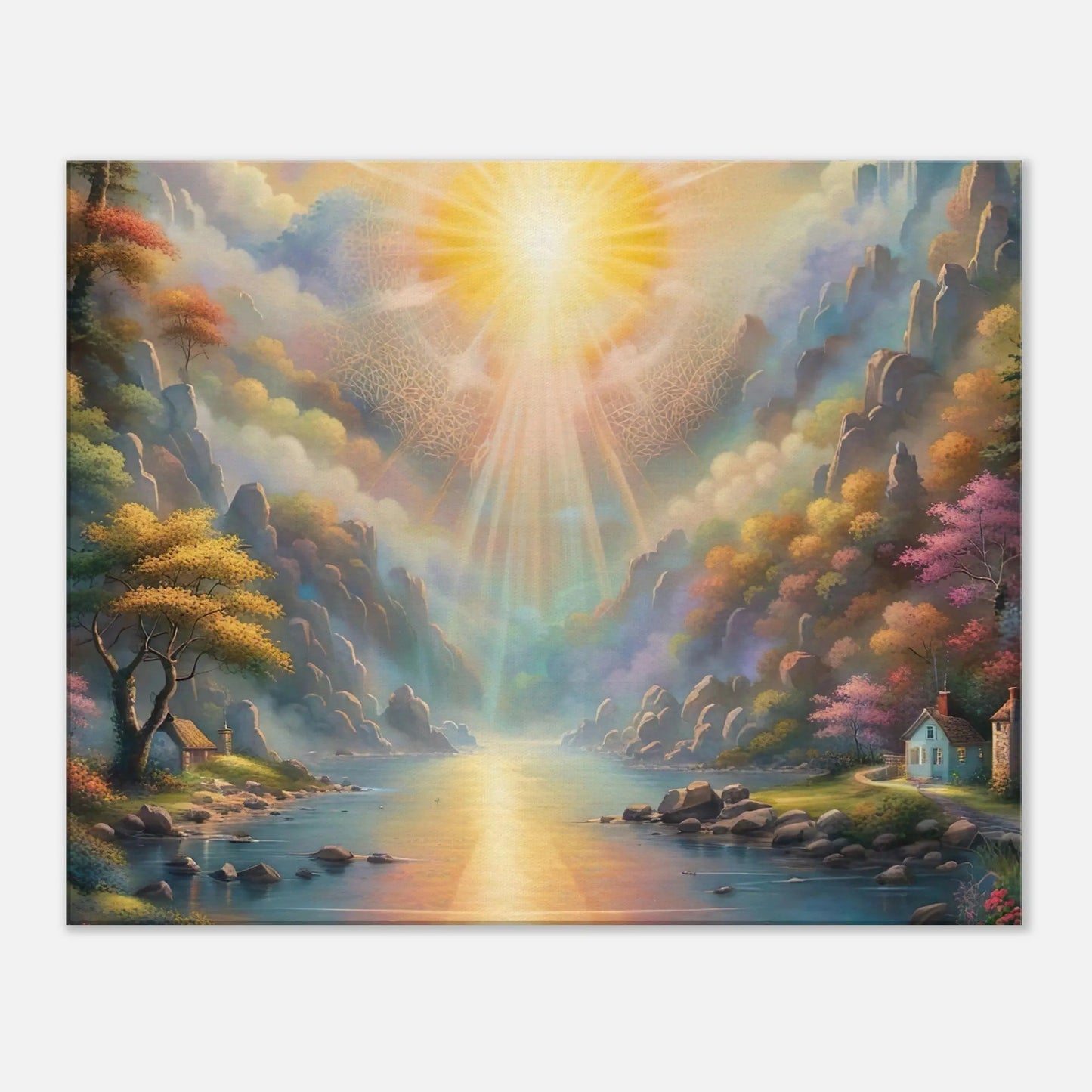 Leinwandbild - Surreale Landschaft - Digitaler Stil, KI-Kunst, Surreale Landschaften, 60x75-cm-24x30 - RolConArt