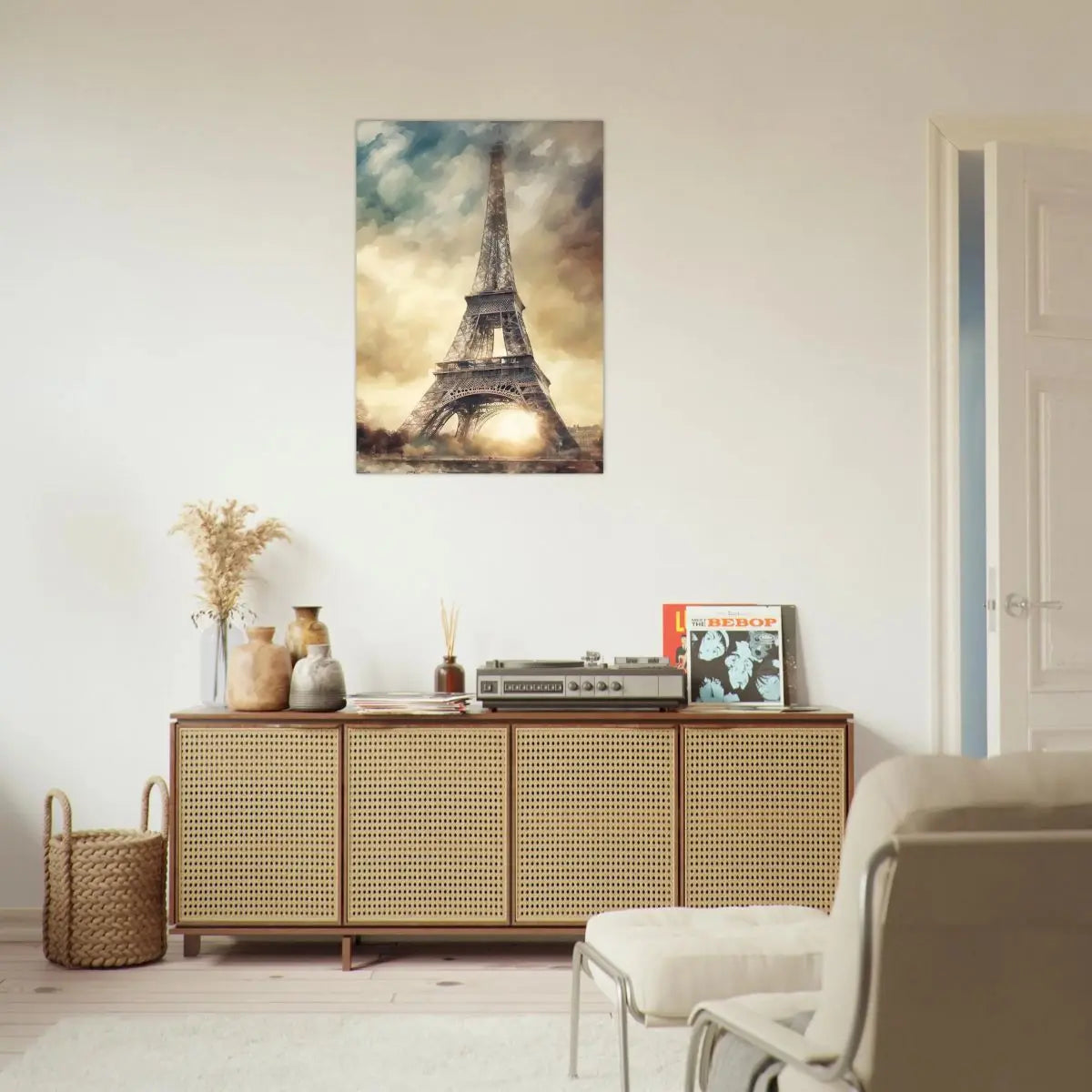 Aluminiumdruck - Eiffelturm - Malerischer Stil, KI-Kunst, RolConArt