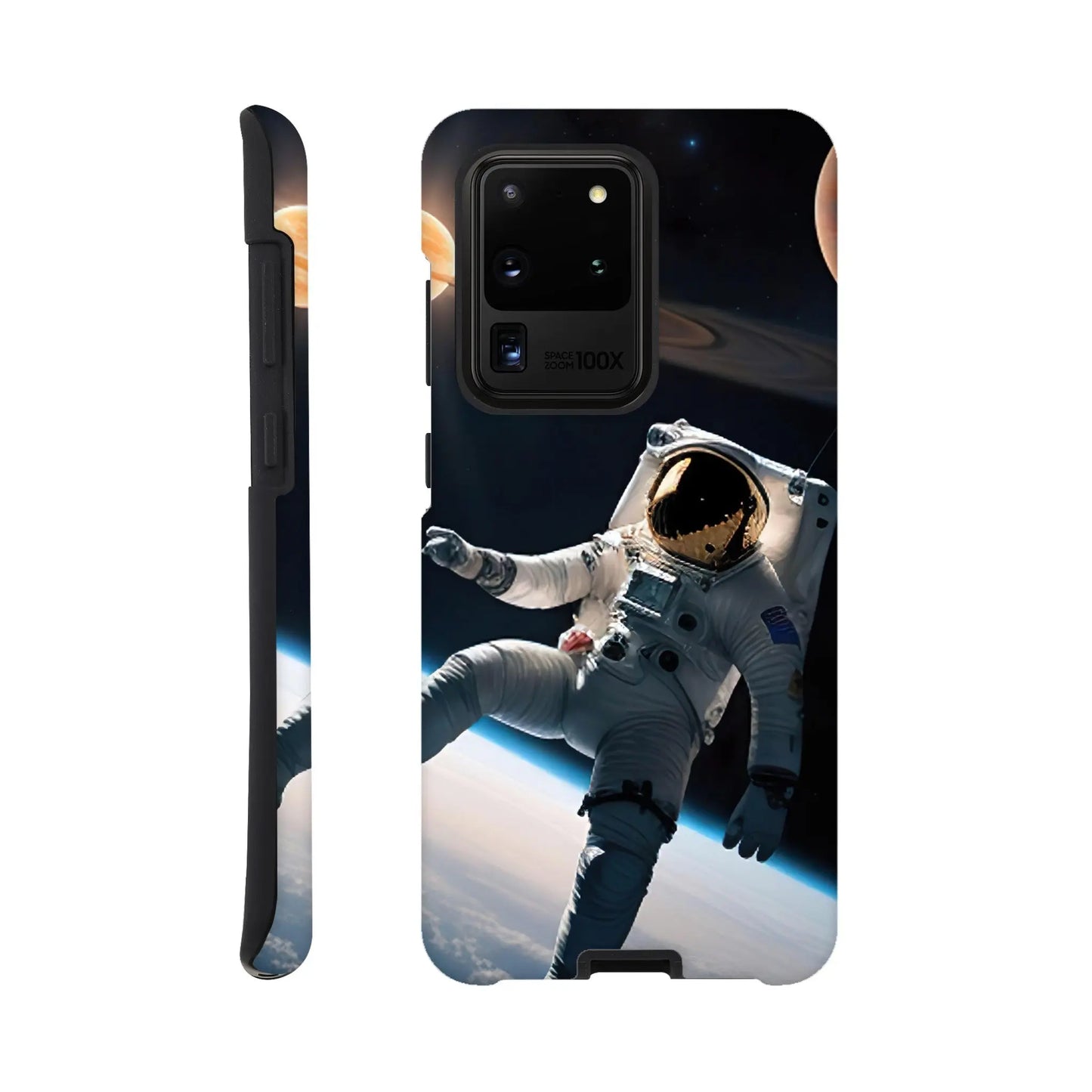 Smartphone-Hülle "Hart" - Astronautenabenteuer - 3D-Stil, KI-Kunst, Sci-Fi, Galaxy-S20-Ultra - RolConArt