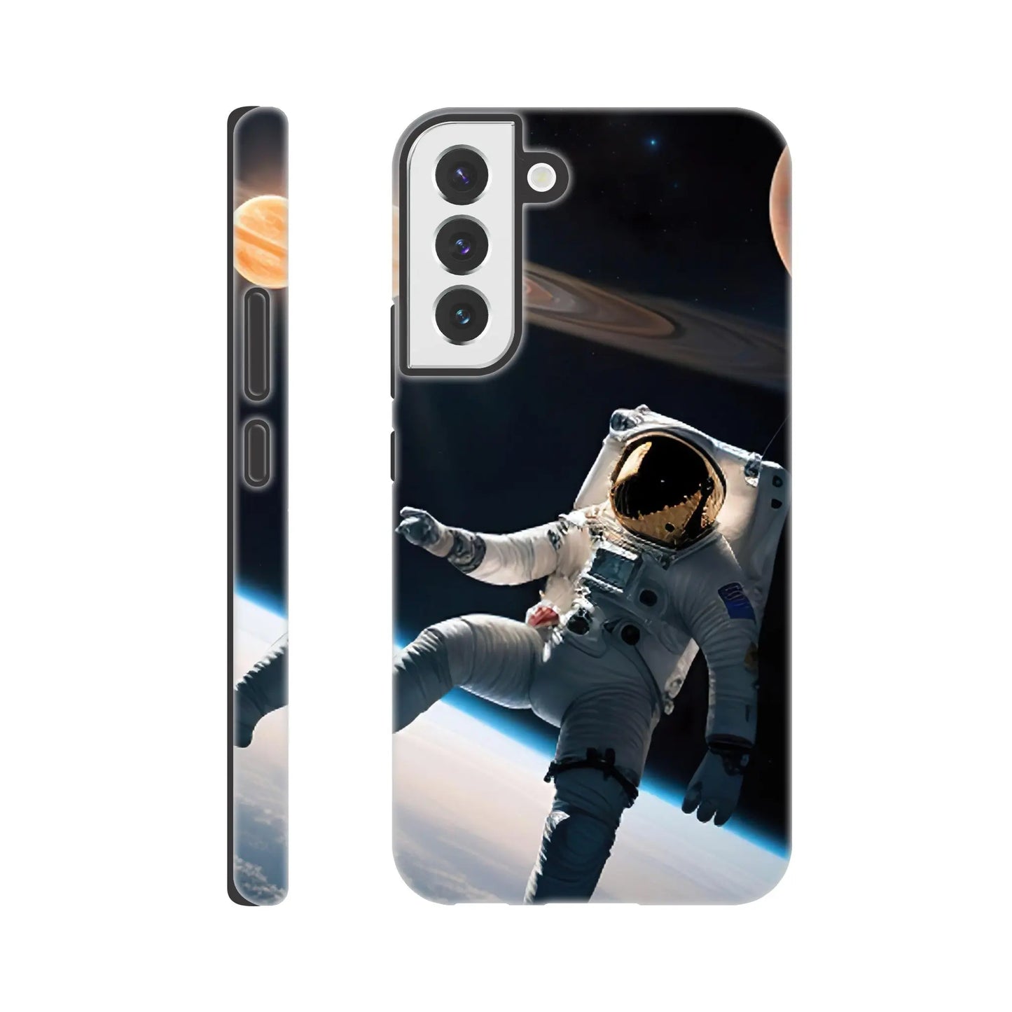 Smartphone-Hülle "Hart" - Astronautenabenteuer - 3D-Stil, KI-Kunst, Sci-Fi, Galaxy-S22-Plus - RolConArt