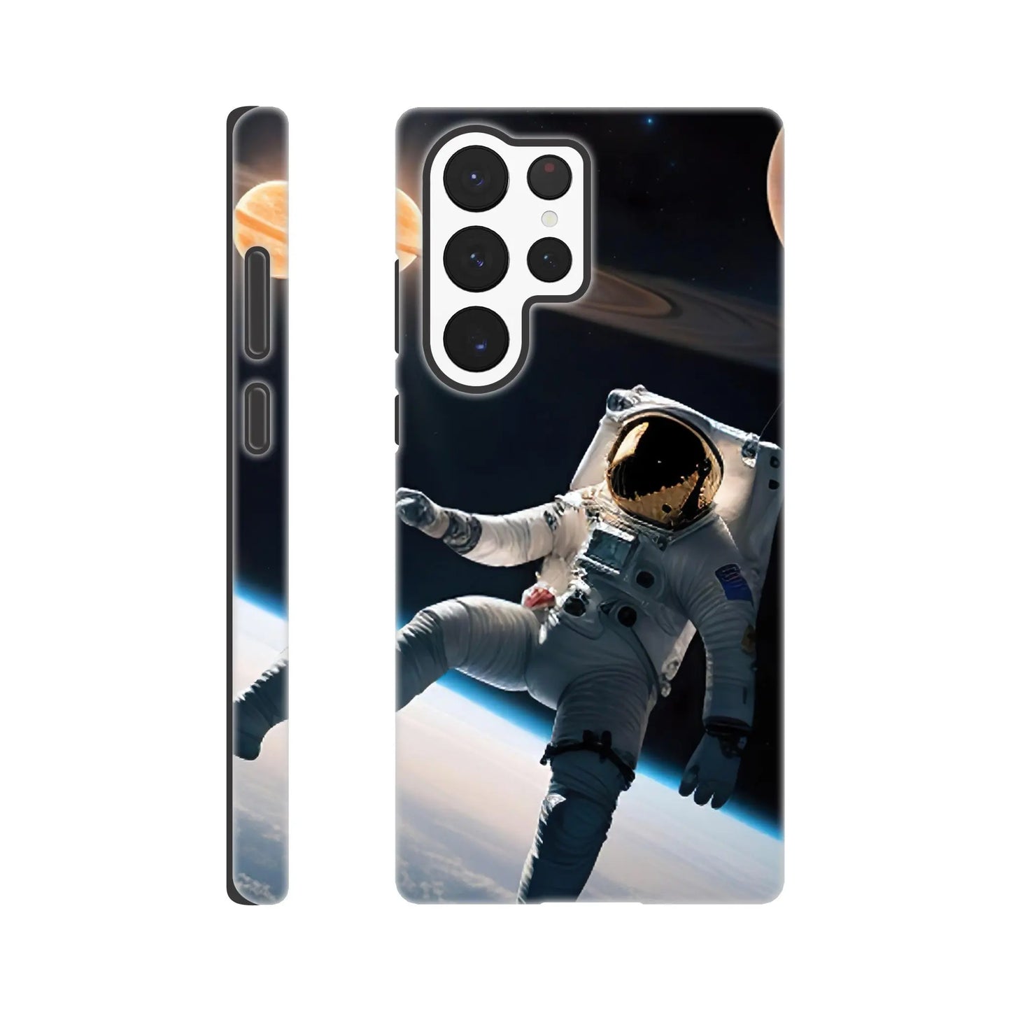 Smartphone-Hülle "Hart" - Astronautenabenteuer - 3D-Stil, KI-Kunst, Sci-Fi, Galaxy-S22-Ultra - RolConArt