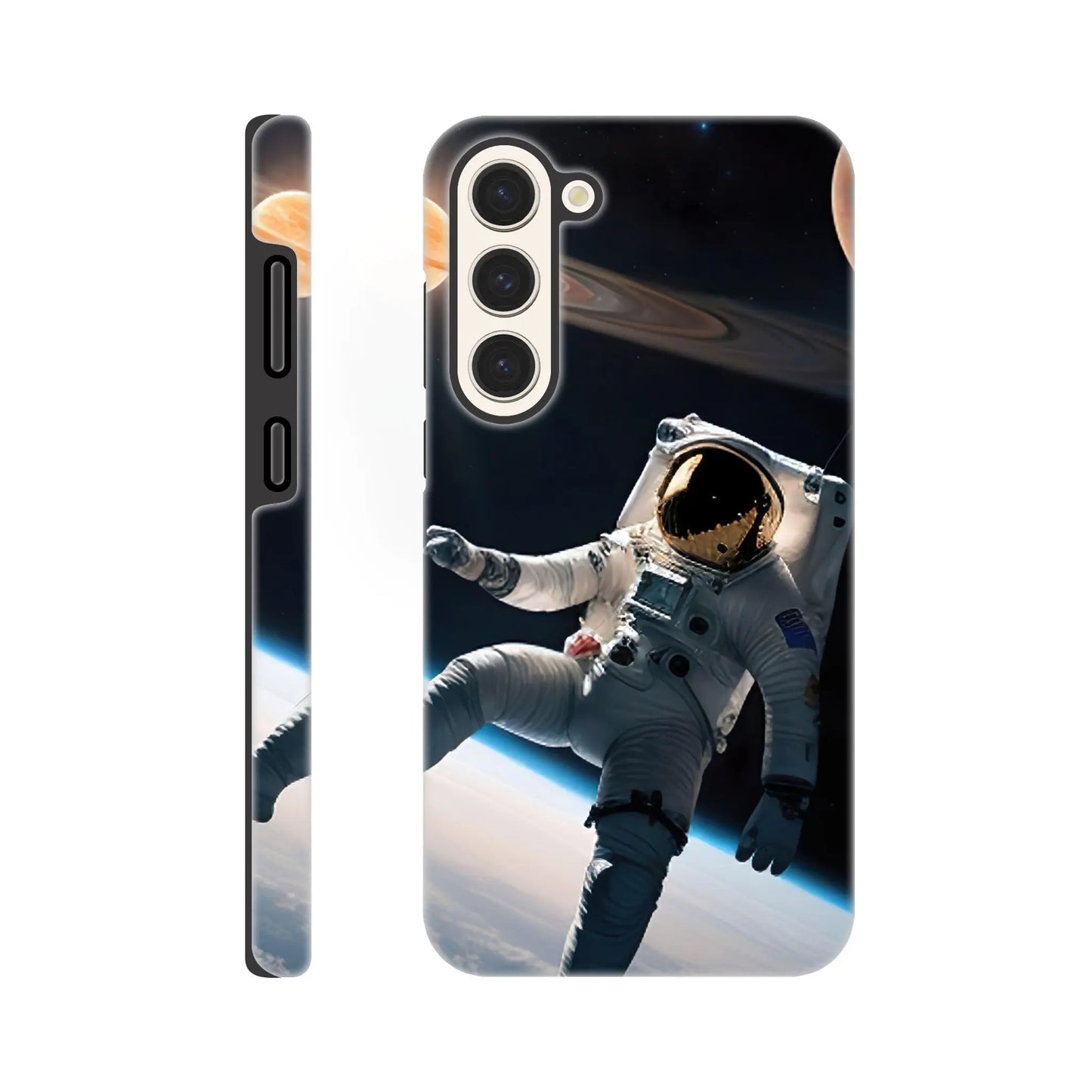 Smartphone-Hülle "Hart" - Astronautenabenteuer - 3D-Stil, KI-Kunst, Sci-Fi, Galaxy-S23-Plus - RolConArt