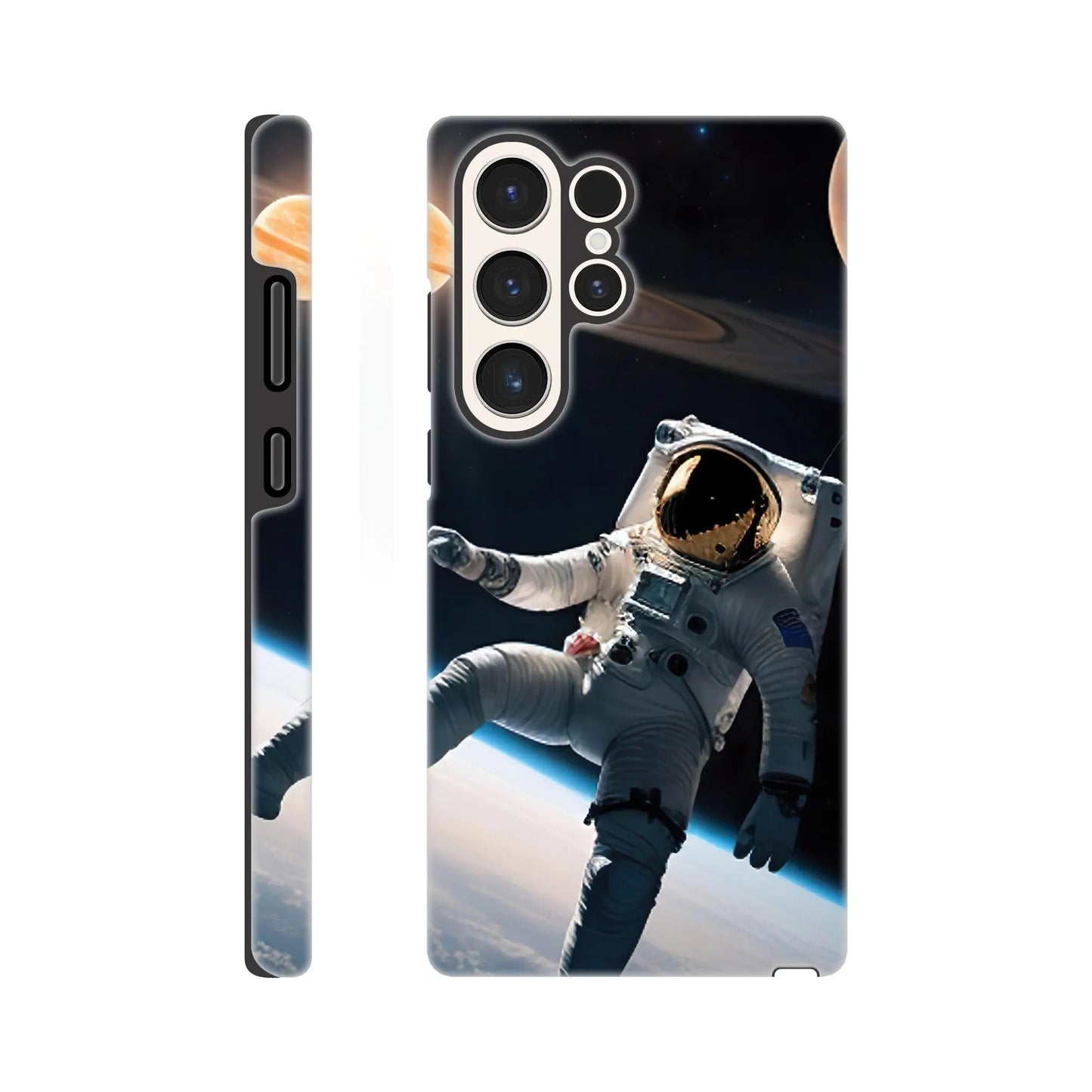 Smartphone-Hülle "Hart" - Astronautenabenteuer - 3D-Stil, KI-Kunst, Sci-Fi, Galaxy-S23-Ultra - RolConArt