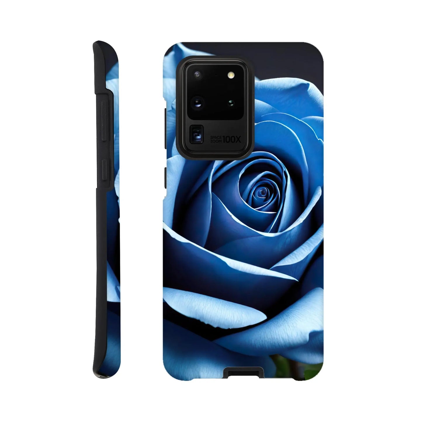 Smartphone-Hülle "Hart" - Blaue Rose - Foto Stil, KI-Kunst, Pflanzen, Galaxy-S20-Ultra - RolConArt