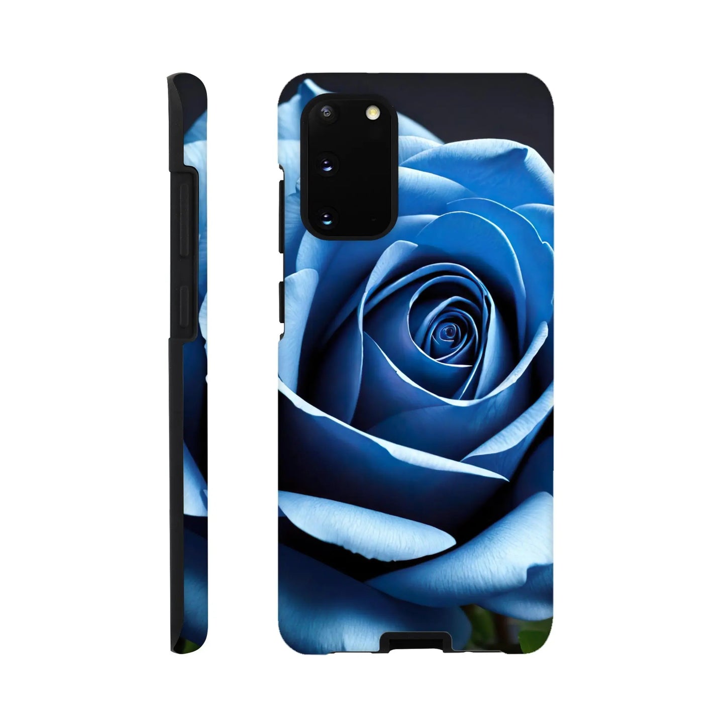 Smartphone-Hülle "Hart" - Blaue Rose - Foto Stil, KI-Kunst, Pflanzen, Galaxy-S20 - RolConArt