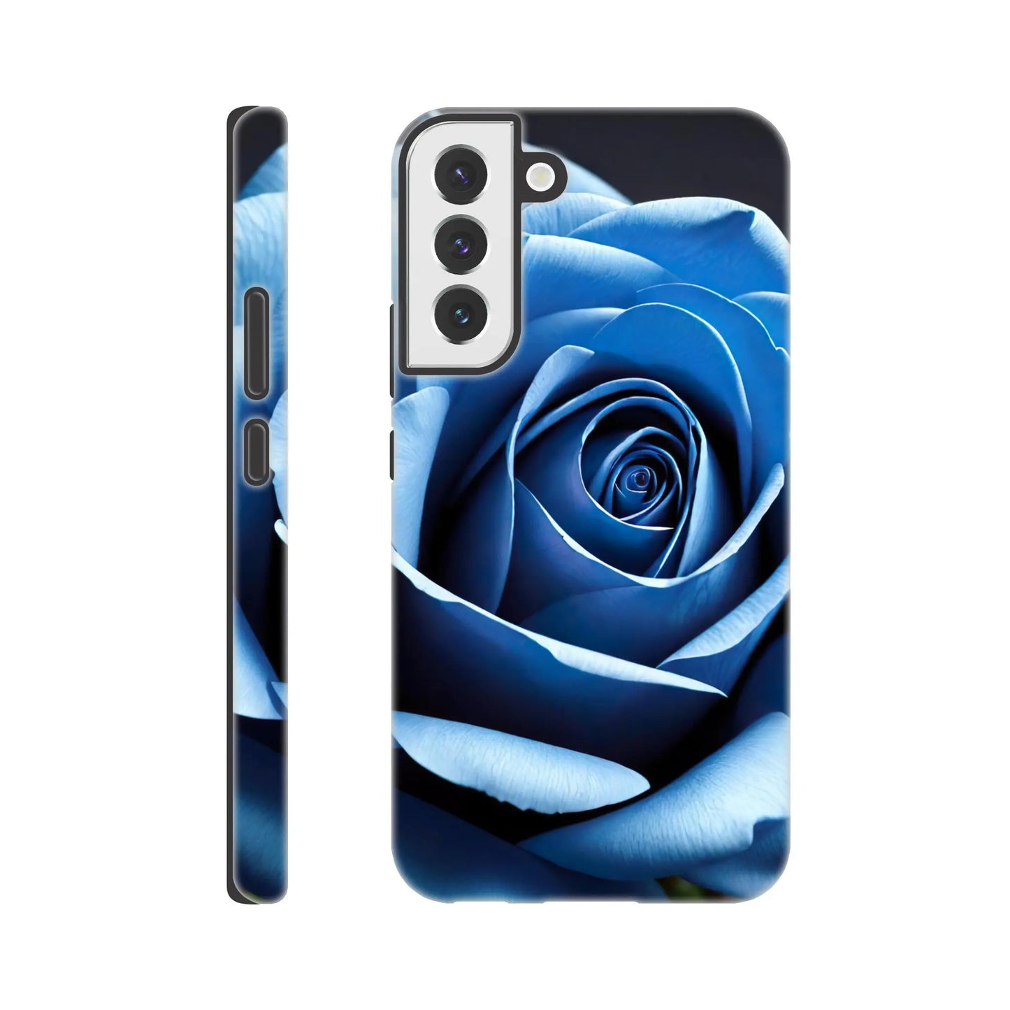 Smartphone-Hülle "Hart" - Blaue Rose - Foto Stil, KI-Kunst, Pflanzen, Galaxy-S22-Plus - RolConArt