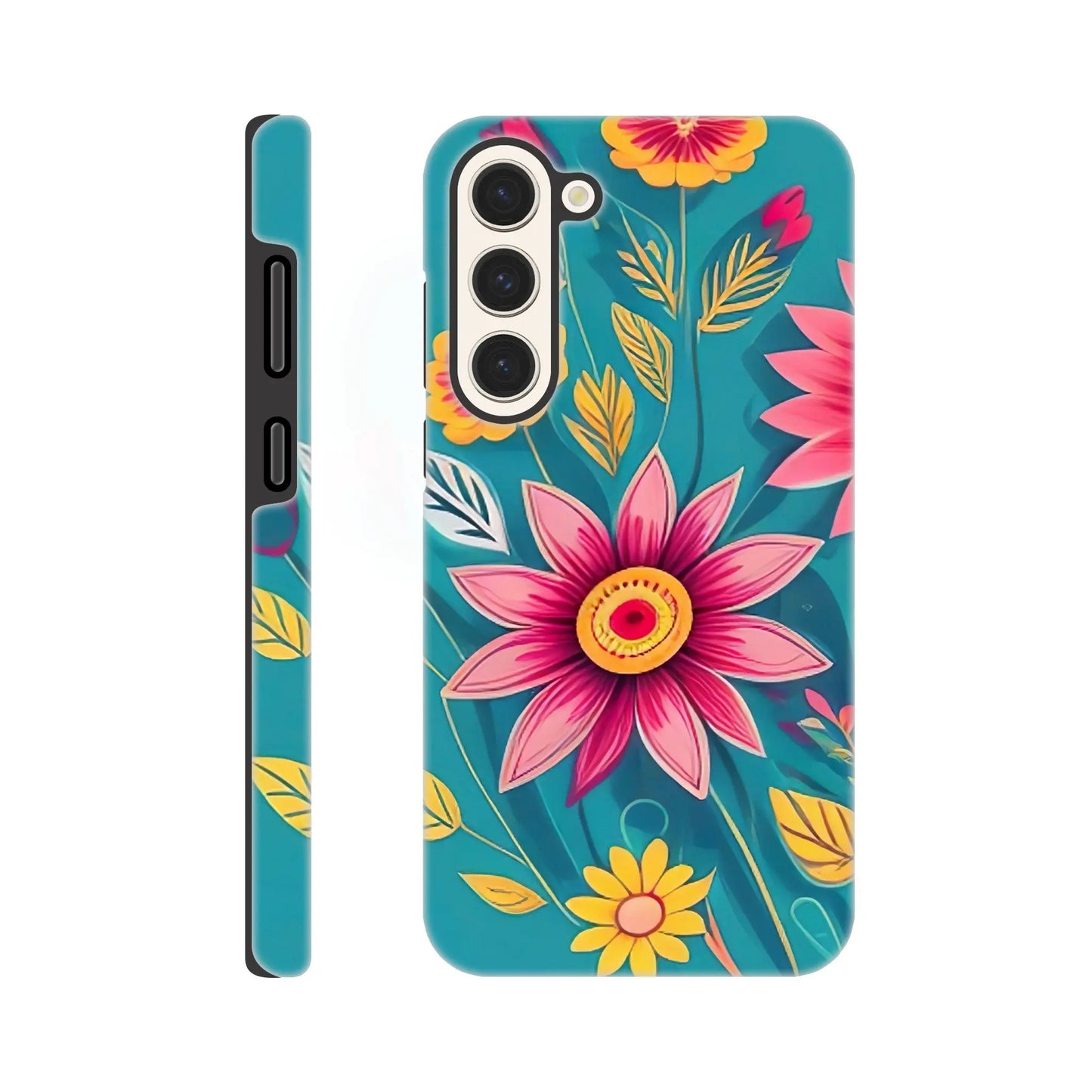 Smartphone-Hülle "Hart" - Blumen Vielfalt - Digitaler Stil, KI-Kunst, Pflanzen, Galaxy-S23-Plus - RolConArt