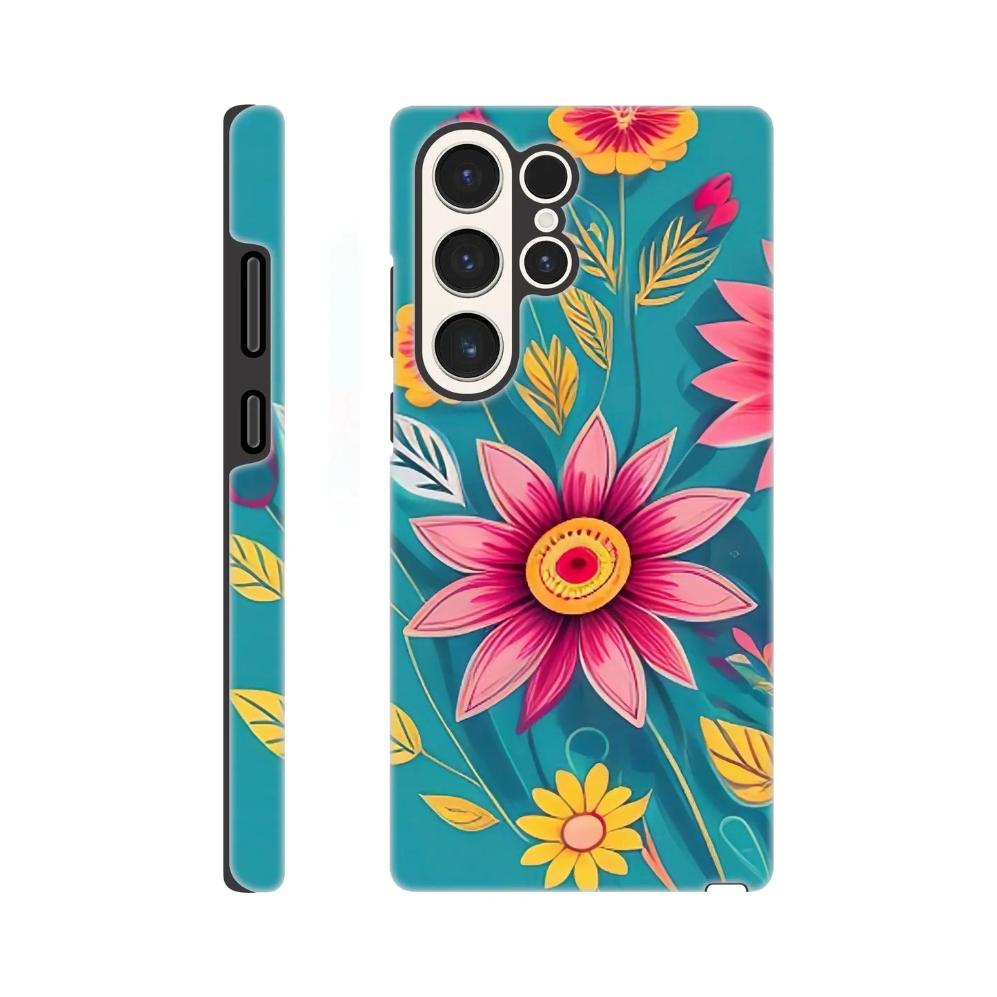 Smartphone-Hülle "Hart" - Blumen Vielfalt - Digitaler Stil, KI-Kunst, Pflanzen, Galaxy-S23-Ultra - RolConArt