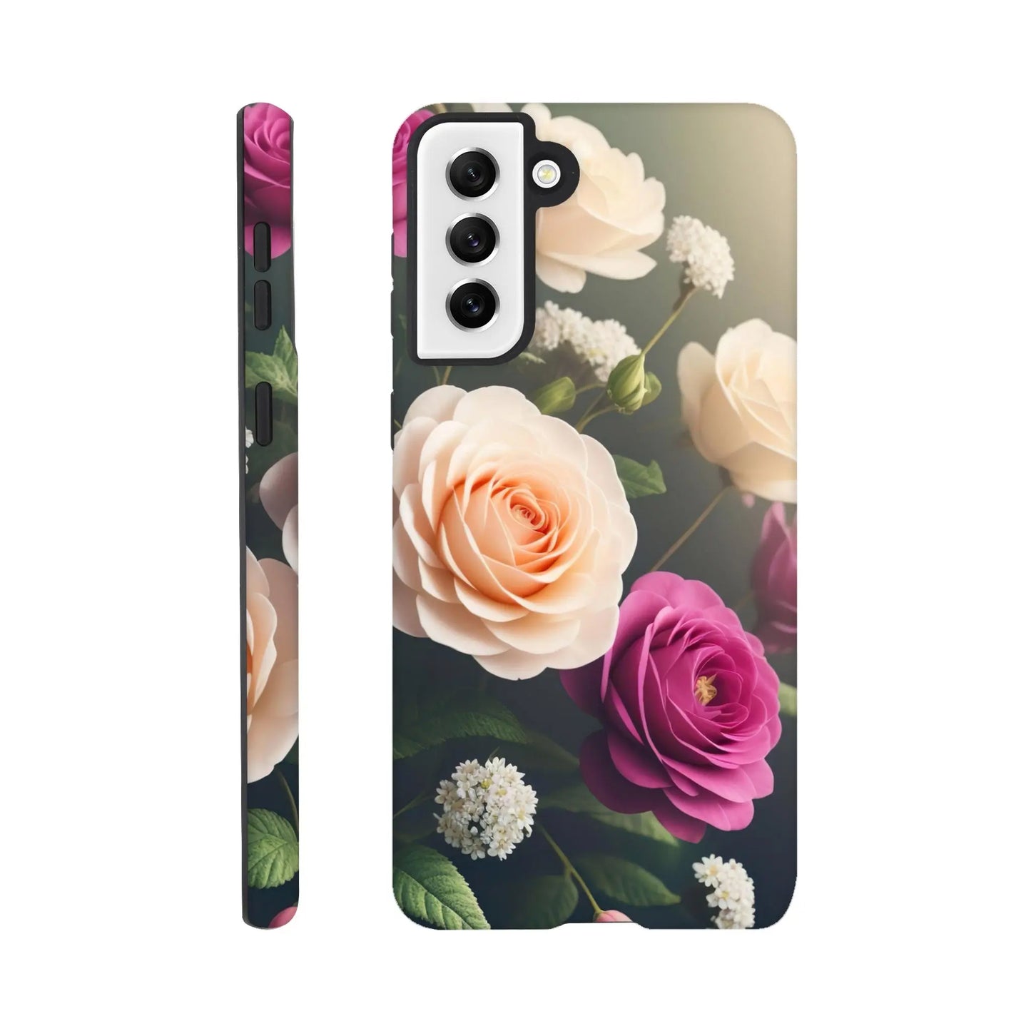 Smartphone-Hülle "Hart" - Blumen Vielfalt - Foto Stil, KI-Kunst, Pflanzen, Galaxy-S21-Plus - RolConArt