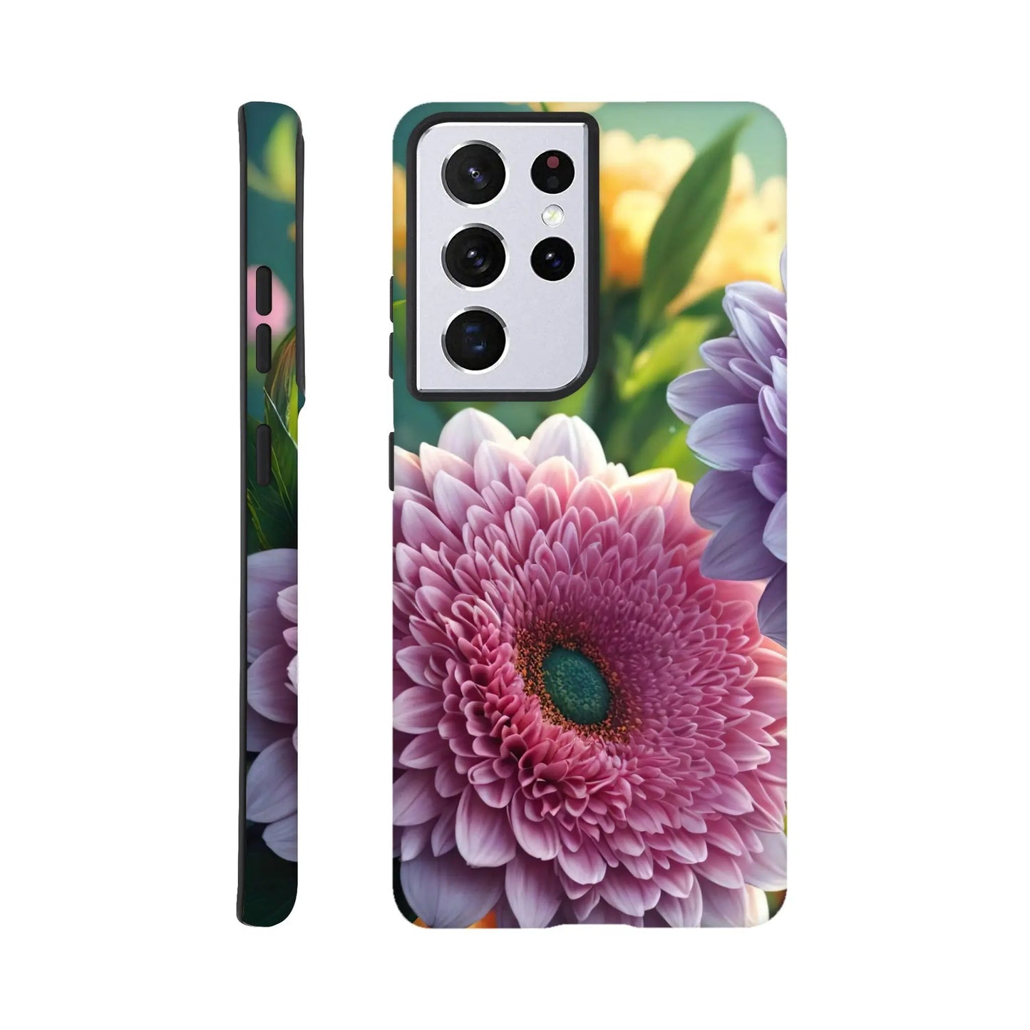 Smartphone-Hülle "Hart" - Blumen Vielfalt - Foto Stil, KI-Kunst, Pflanzen, Galaxy-S21-Ultra - RolConArt