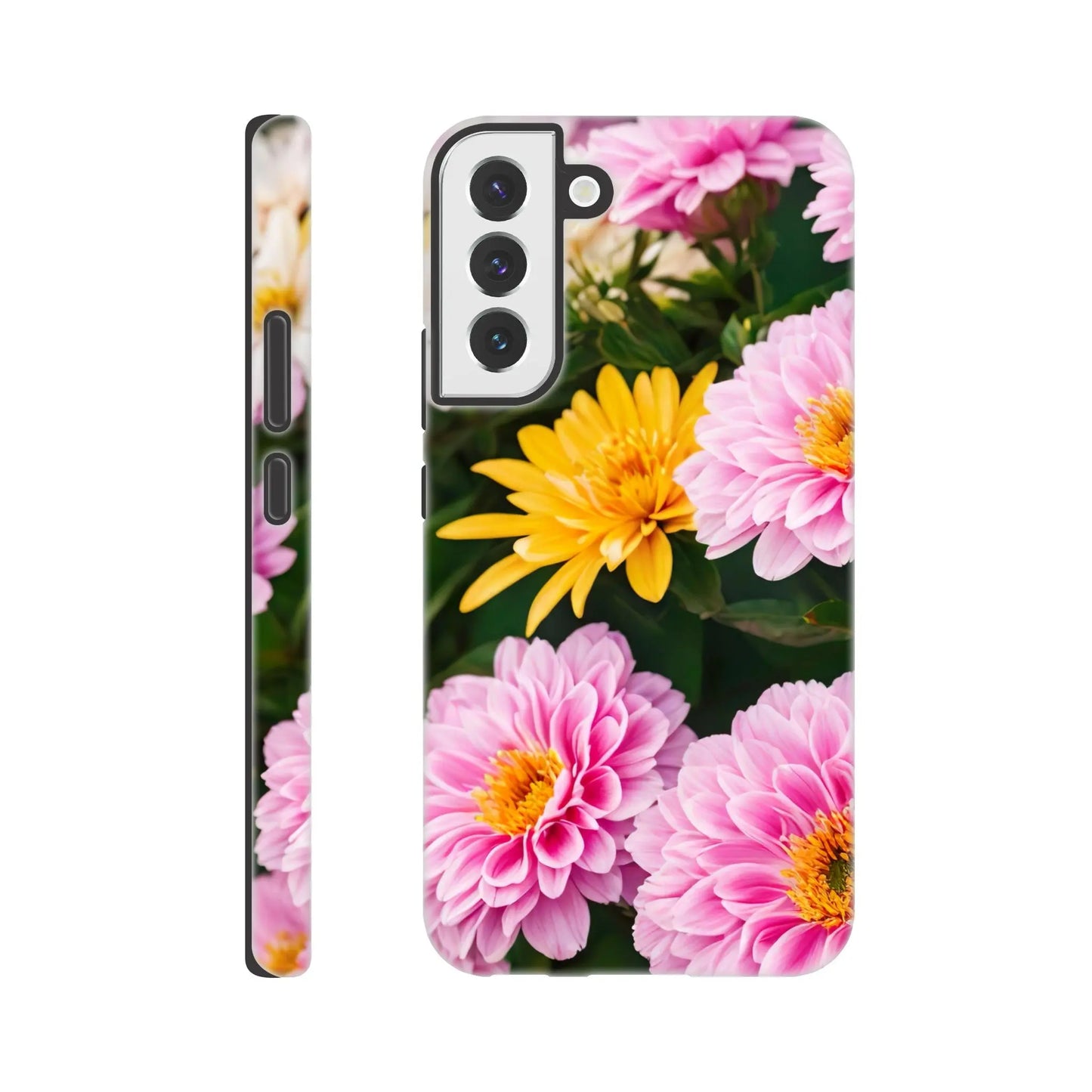 Smartphone-Hülle "Hart" - Blumen Vielfalt - Foto Stil, KI-Kunst, Pflanzen, Galaxy-S22-Plus - RolConArt