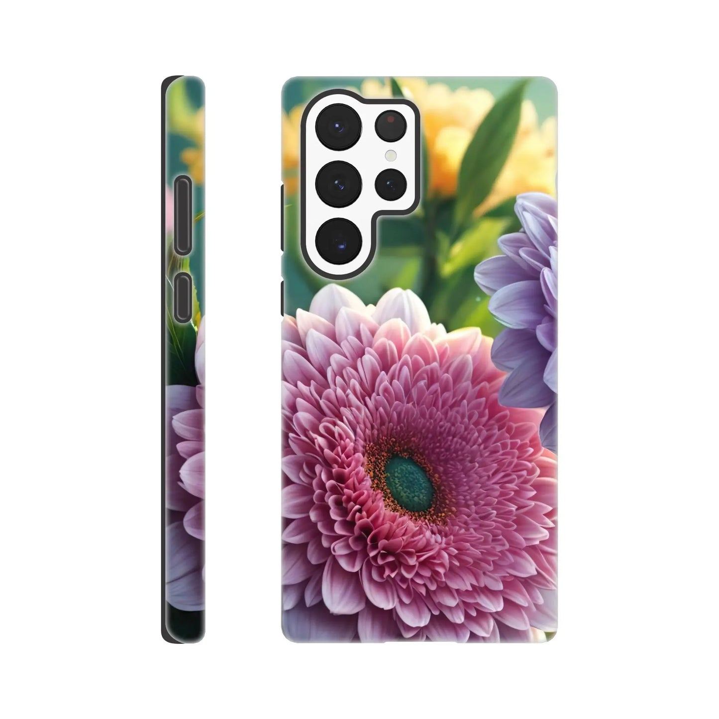 Smartphone-Hülle "Hart" - Blumen Vielfalt - Foto Stil, KI-Kunst, Pflanzen, Galaxy-S22-Ultra - RolConArt