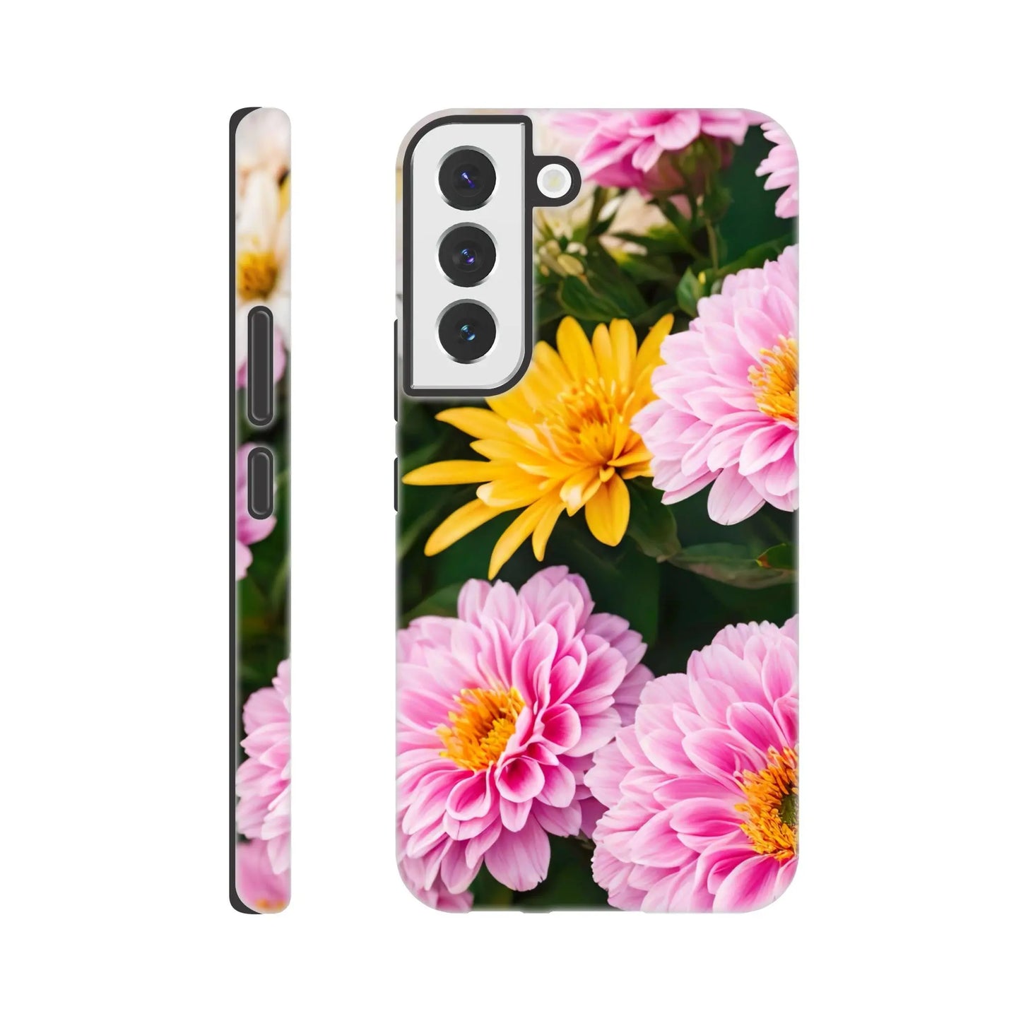 Smartphone-Hülle "Hart" - Blumen Vielfalt - Foto Stil, KI-Kunst, Pflanzen, Galaxy-S22 - RolConArt