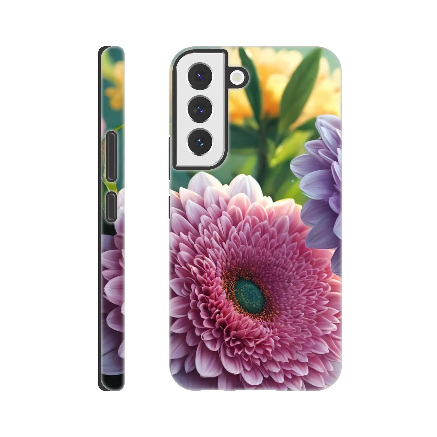 Smartphone-Hülle "Hart" - Blumen Vielfalt - Foto Stil, KI-Kunst, Pflanzen, Galaxy-S22 - RolConArt