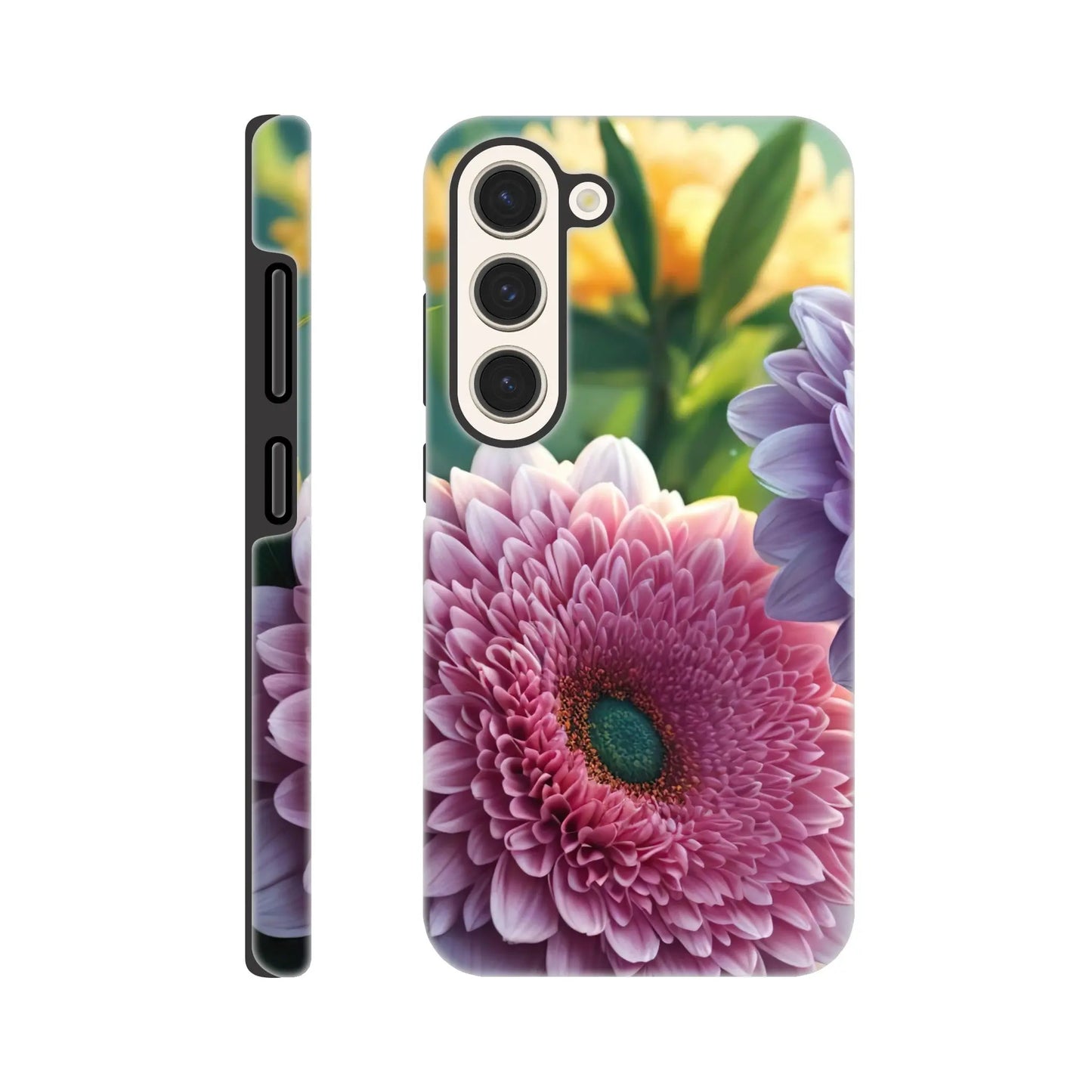 Smartphone-Hülle "Hart" - Blumen Vielfalt - Foto Stil, KI-Kunst, Pflanzen, Galaxy-S23 - RolConArt