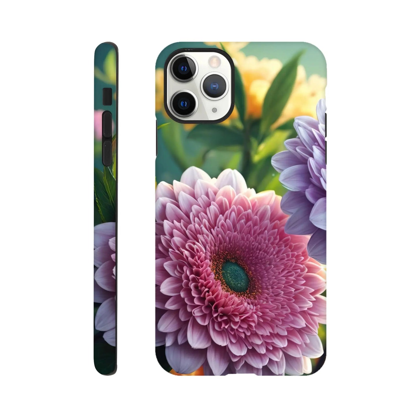 Smartphone-Hülle "Hart" - Blumen Vielfalt - Foto Stil, KI-Kunst, Pflanzen, iPhone-11-Pro-Max - RolConArt