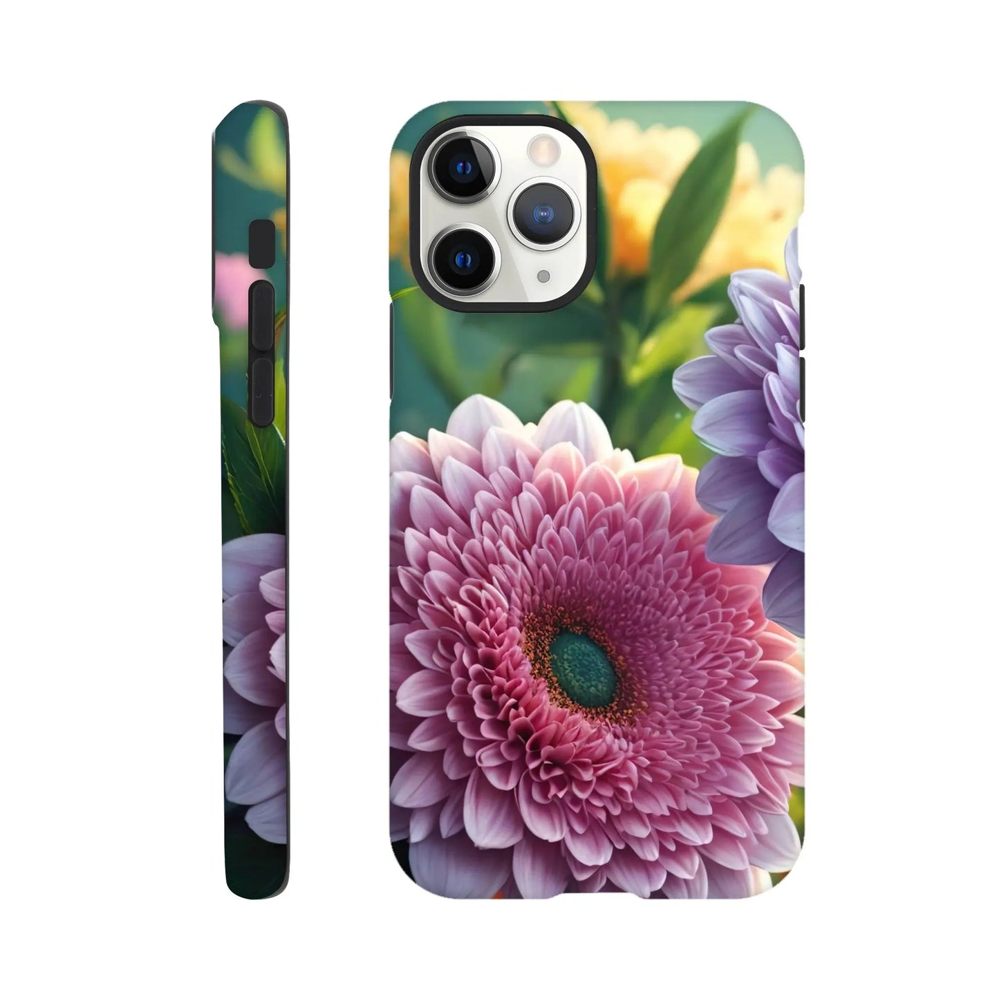 Smartphone-Hülle "Hart" - Blumen Vielfalt - Foto Stil, KI-Kunst, Pflanzen, iPhone-11-Pro - RolConArt