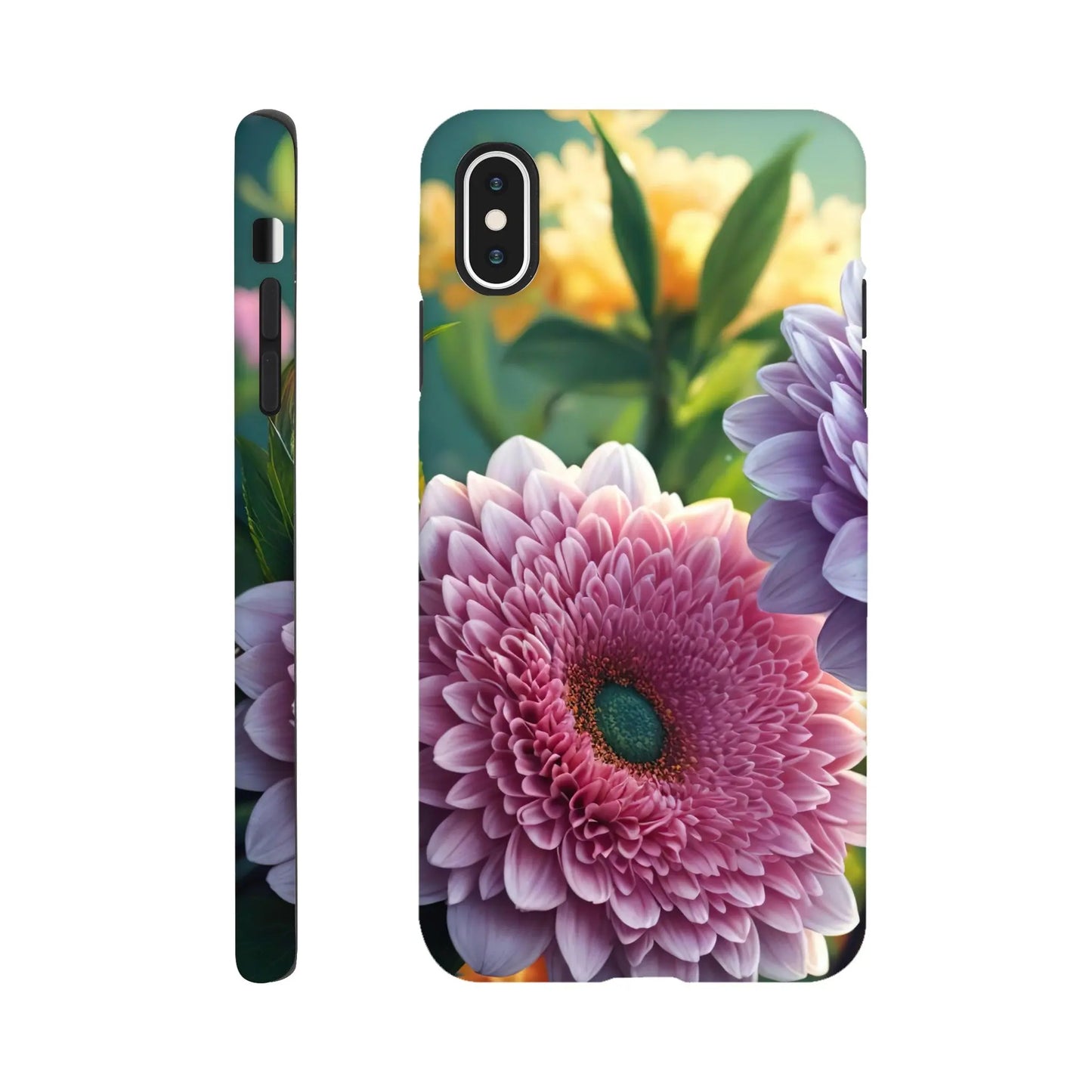 Smartphone-Hülle "Hart" - Blumen Vielfalt - Foto Stil, KI-Kunst, Pflanzen, iPhone-XS-Max - RolConArt