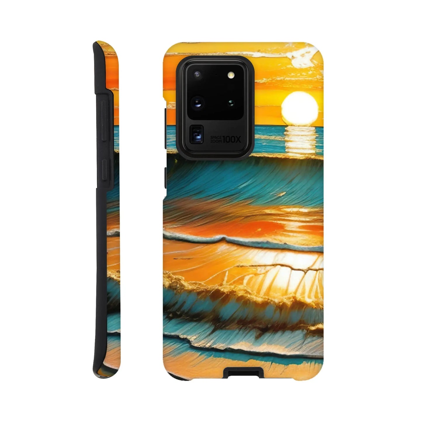 Smartphone-Hülle "Hart" - Kraftvolles Meer - Digitaler Stil, KI-Kunst, Landschaften, Galaxy-S20-Ultra - RolConArt