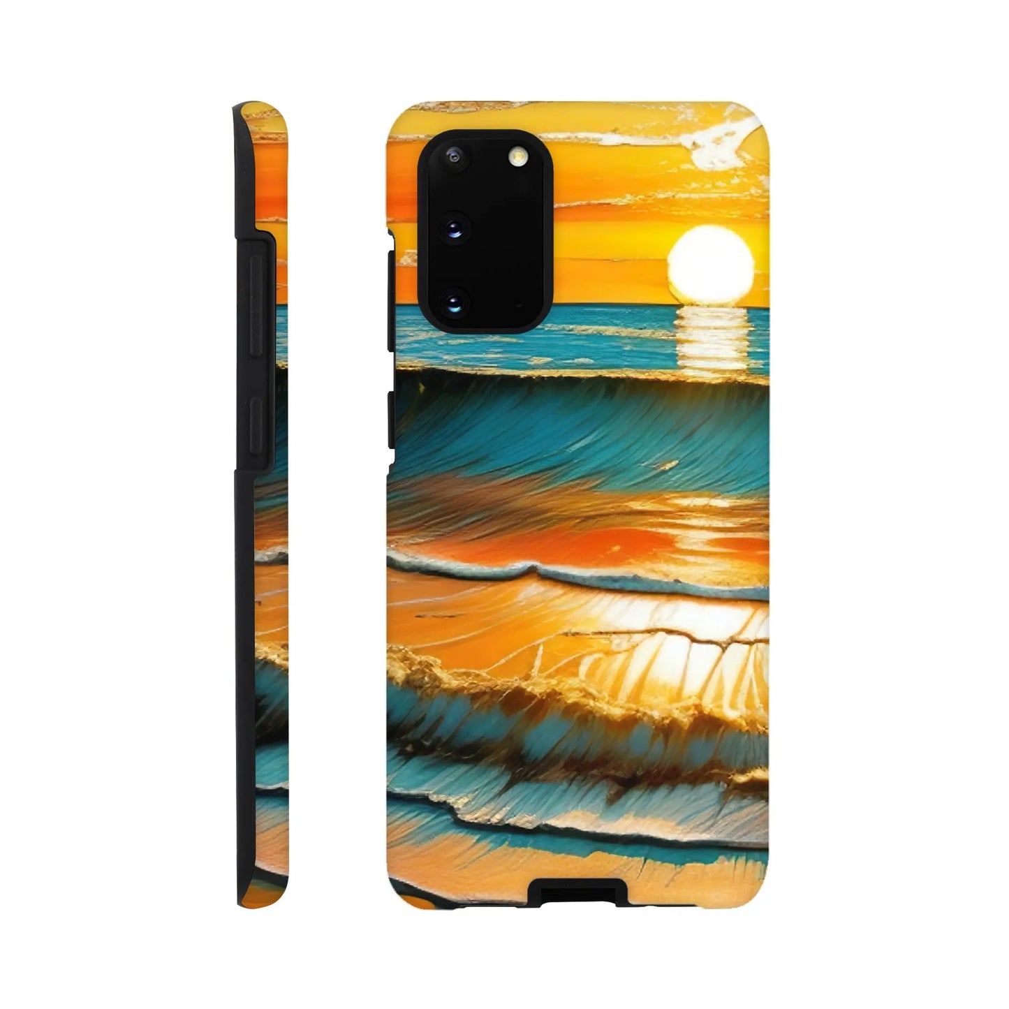 Smartphone-Hülle "Hart" - Kraftvolles Meer - Digitaler Stil, KI-Kunst, Landschaften, Galaxy-S20 - RolConArt