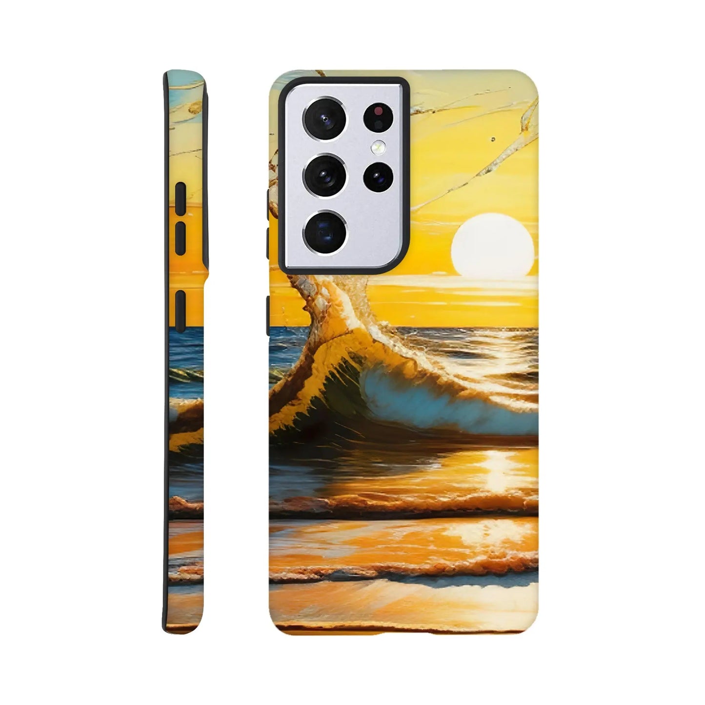 Smartphone-Hülle "Hart" - Kraftvolles Meer - Digitaler Stil, KI-Kunst, Landschaften, Galaxy-S21-Ultra - RolConArt