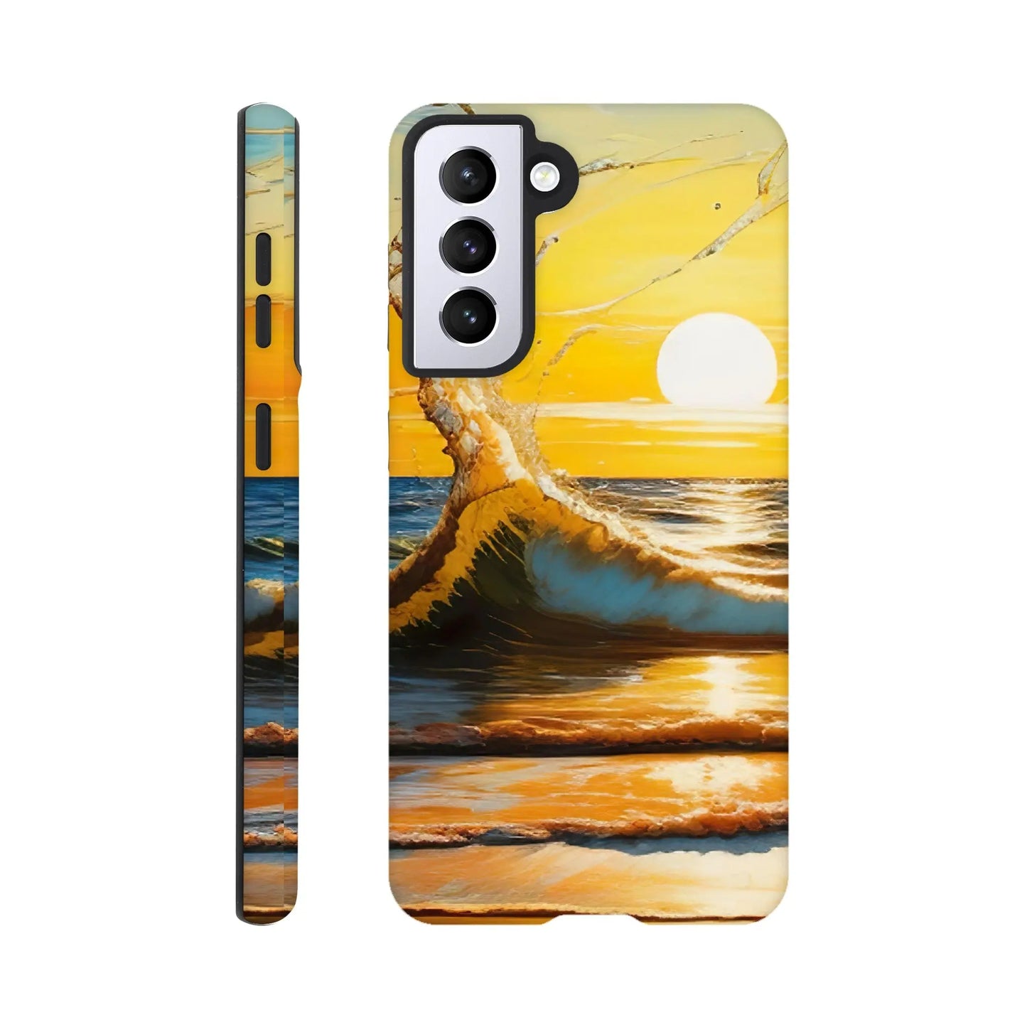 Smartphone-Hülle "Hart" - Kraftvolles Meer - Digitaler Stil, KI-Kunst, Landschaften, Galaxy-S21 - RolConArt