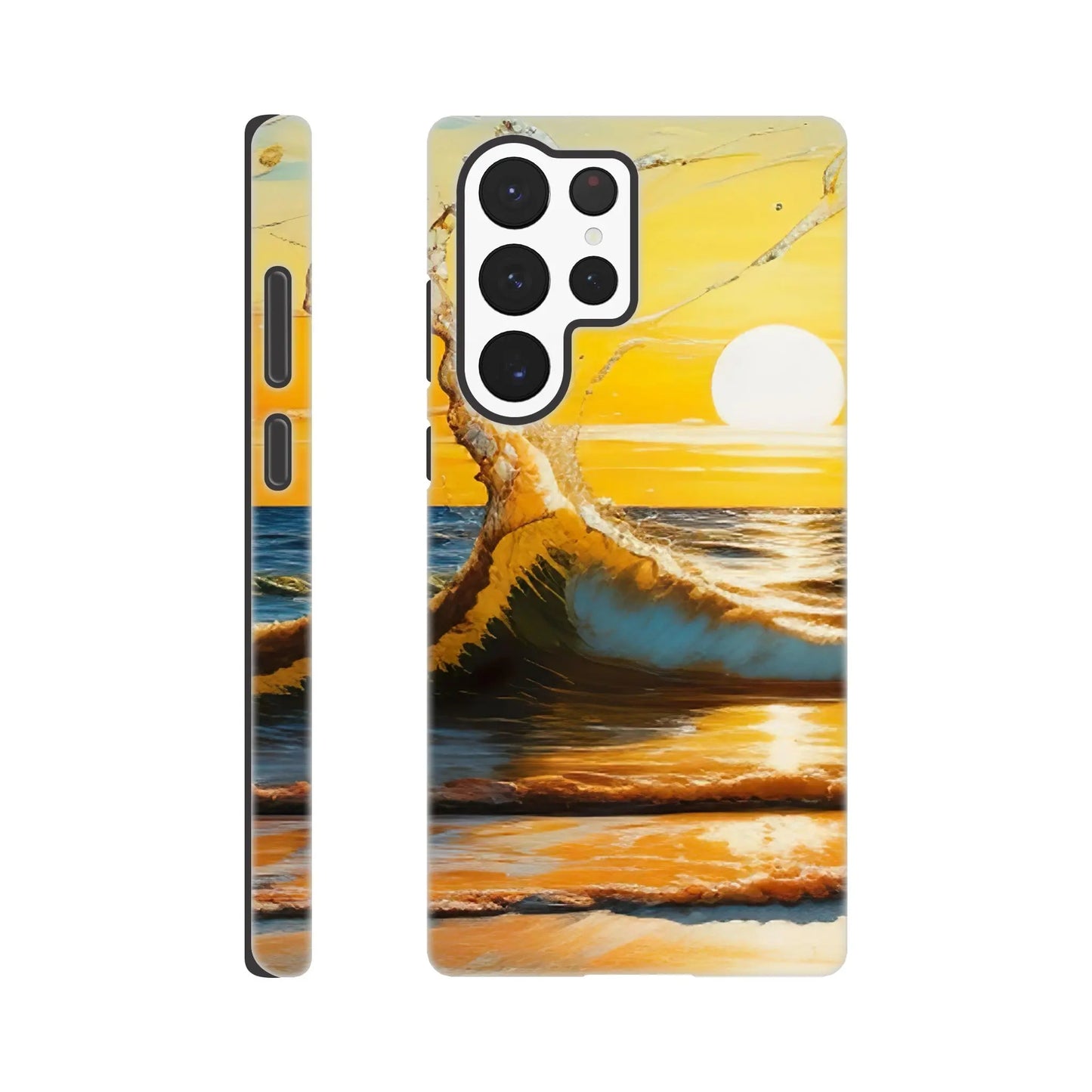 Smartphone-Hülle "Hart" - Kraftvolles Meer - Digitaler Stil, KI-Kunst, Landschaften, Galaxy-S22-Ultra - RolConArt