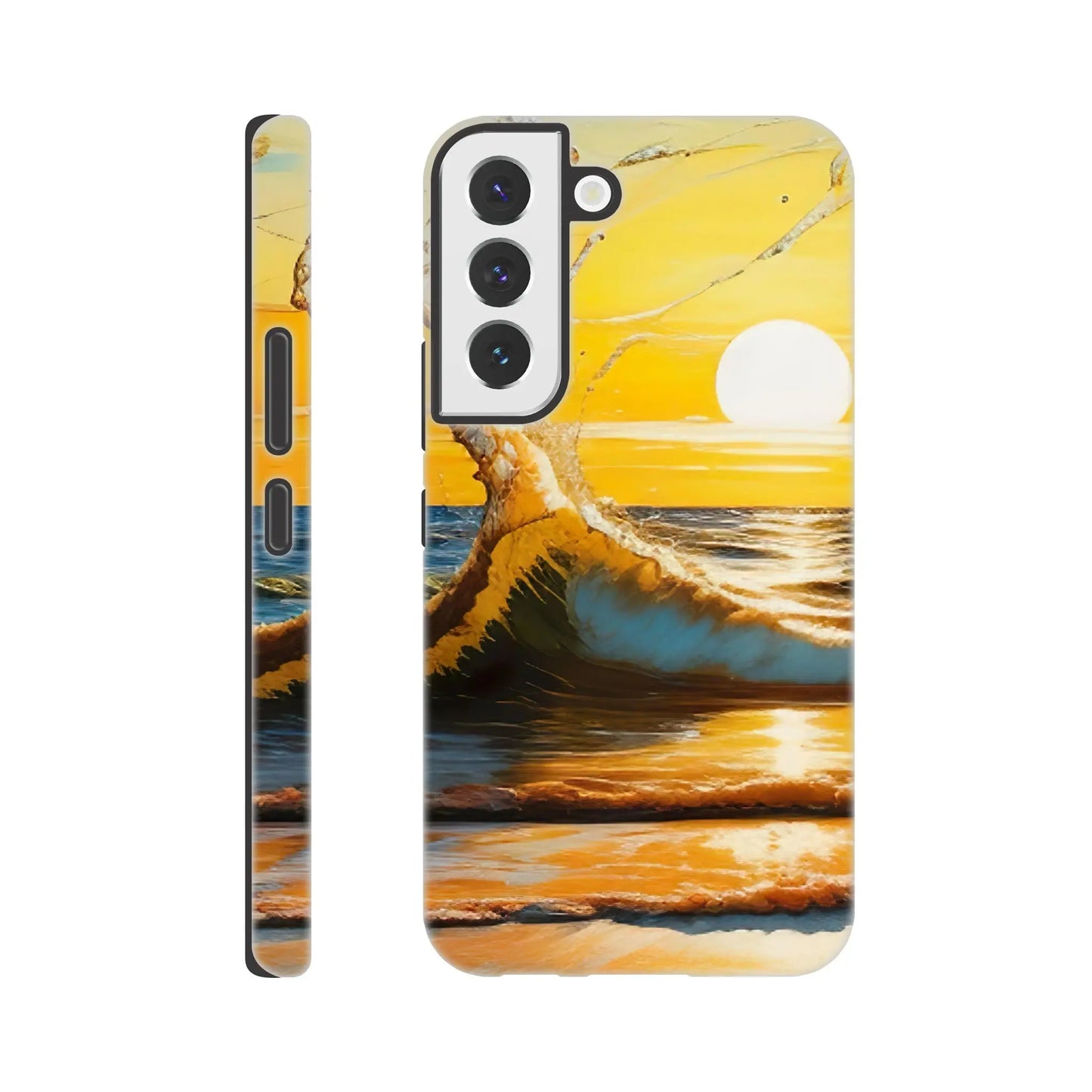 Smartphone-Hülle "Hart" - Kraftvolles Meer - Digitaler Stil, KI-Kunst, Landschaften, Galaxy-S22 - RolConArt