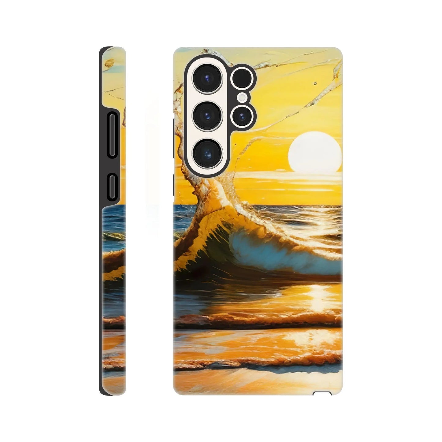 Smartphone-Hülle "Hart" - Kraftvolles Meer - Digitaler Stil, KI-Kunst, Landschaften, Galaxy-S23-Ultra - RolConArt