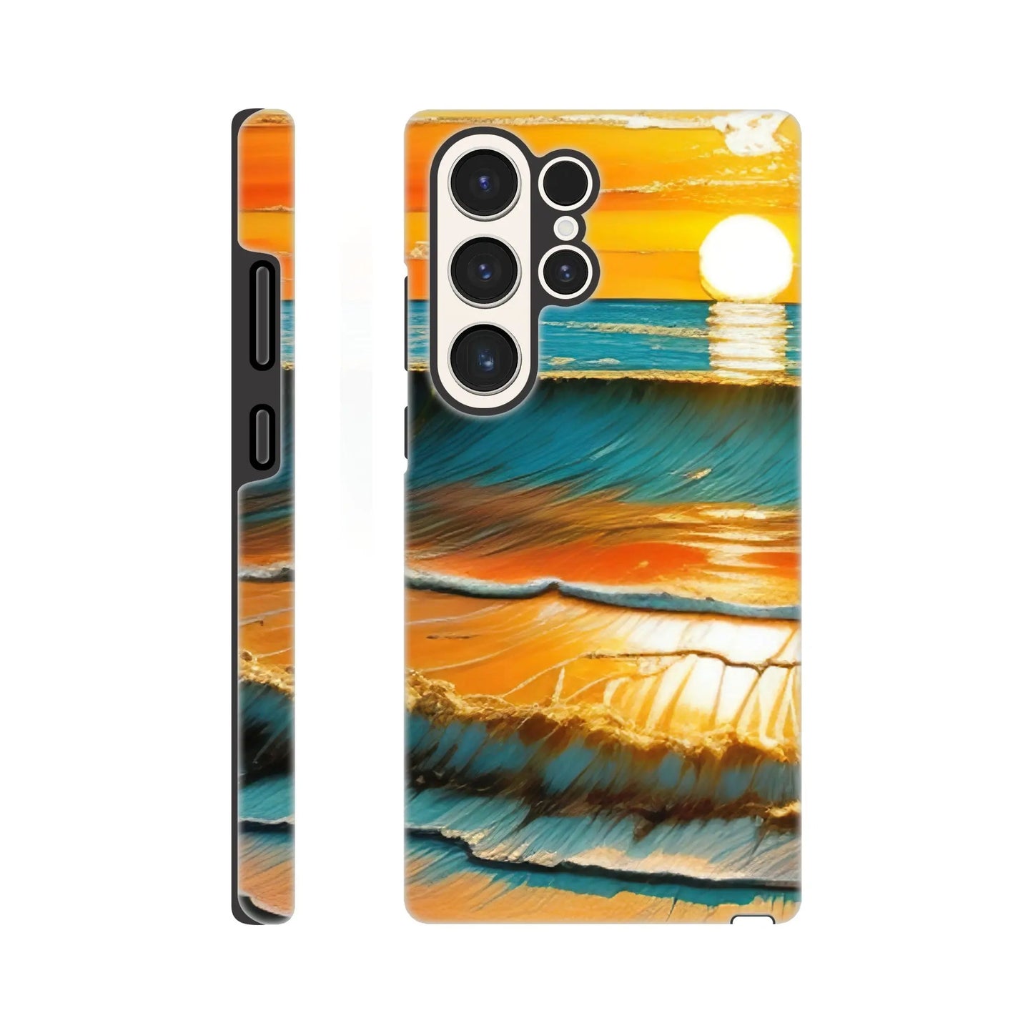 Smartphone-Hülle "Hart" - Kraftvolles Meer - Digitaler Stil, KI-Kunst, Landschaften, Galaxy-S23-Ultra - RolConArt