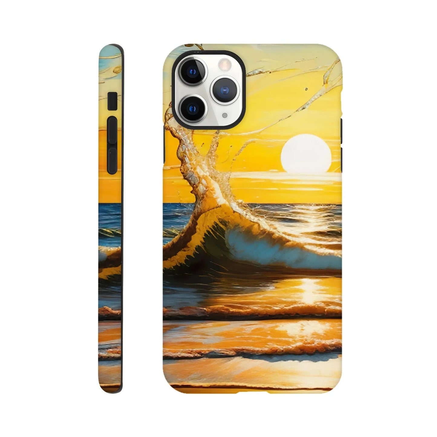 Smartphone-Hülle "Hart" - Kraftvolles Meer - Digitaler Stil, KI-Kunst, Landschaften, iPhone-11-Pro-Max - RolConArt