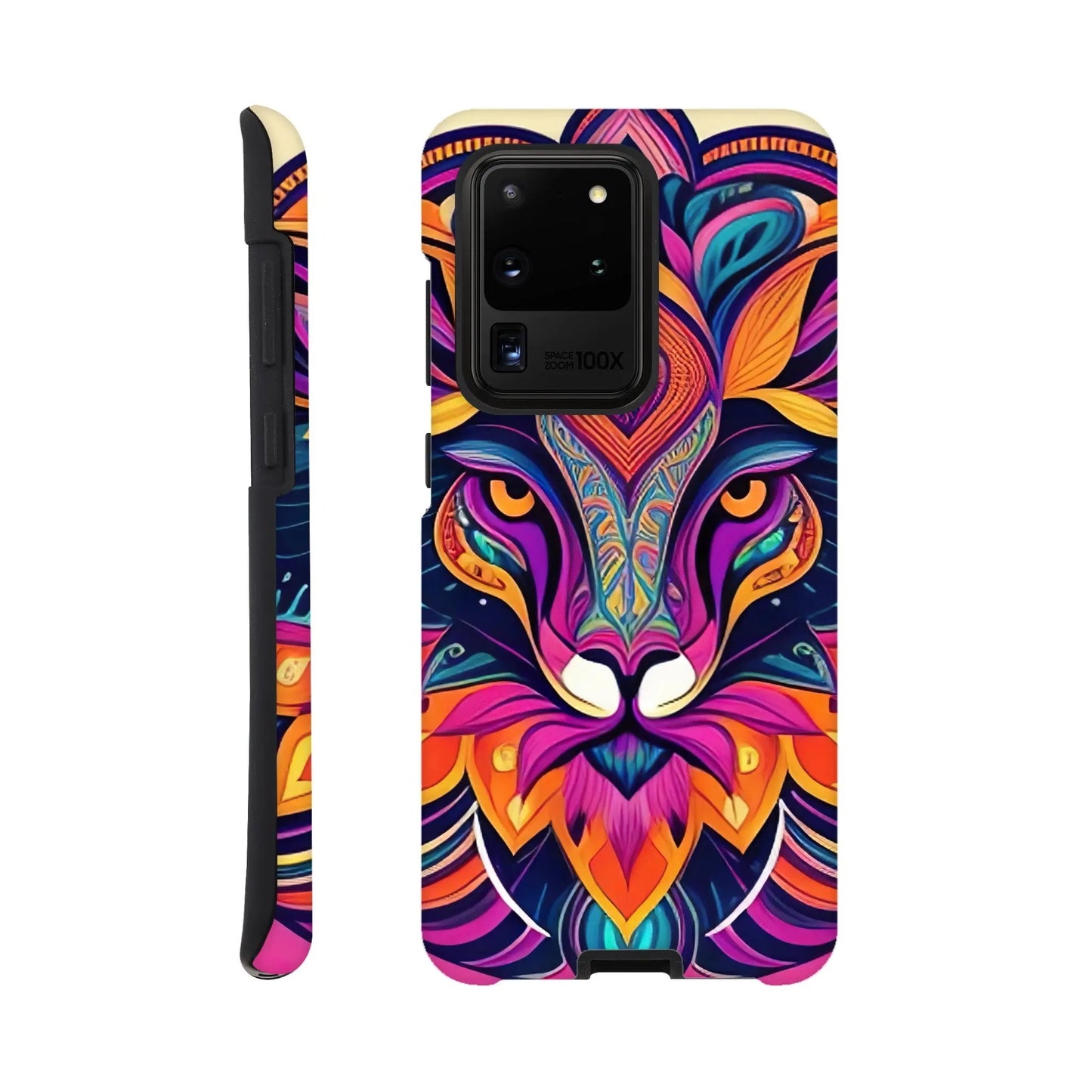 Smartphone-Hülle "Hart" - Löwenenergie - Digitaler Stil, KI-Kunst, Kreative Vielfalt, Galaxy-S20-Ultra - RolConArt