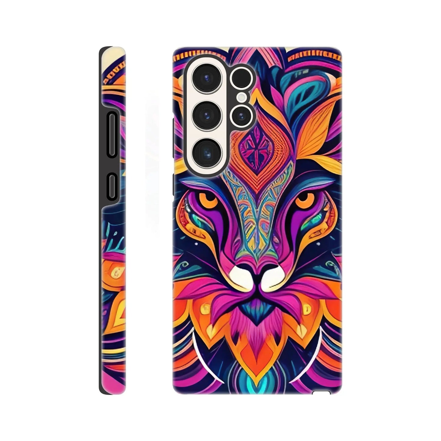 Smartphone-Hülle "Hart" - Löwenenergie - Digitaler Stil, KI-Kunst, Kreative Vielfalt, Galaxy-S23-Ultra - RolConArt