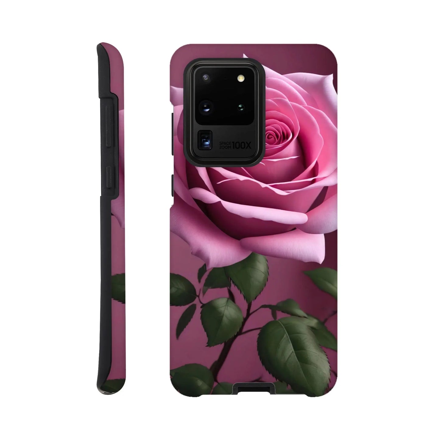 Smartphone-Hülle "Hart" - Rosa Rose - Foto Stil, KI-Kunst, Pflanzen, Galaxy-S20-Ultra - RolConArt