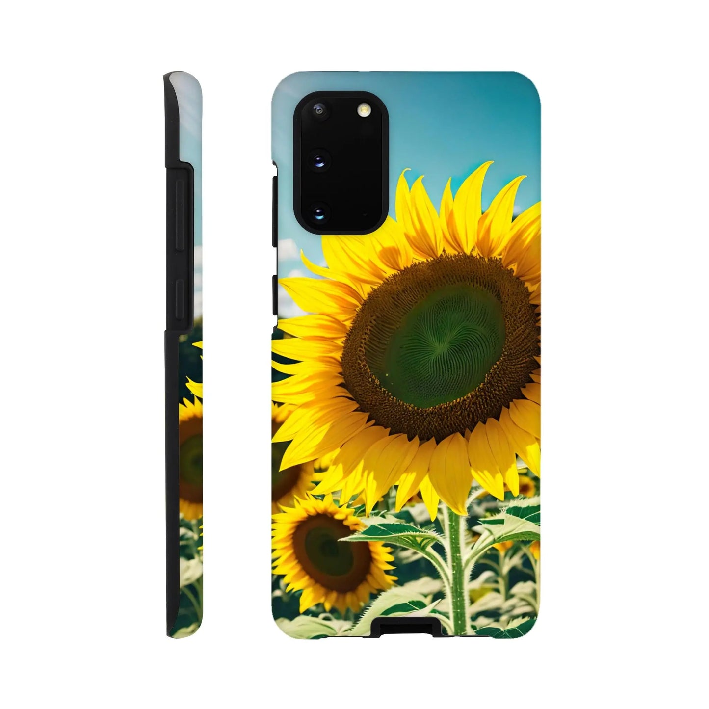 Smartphone-Hülle "Hart" - Sonnenblumen - Foto Stil, KI-Kunst, Pflanzen, Galaxy-S20 - RolConArt