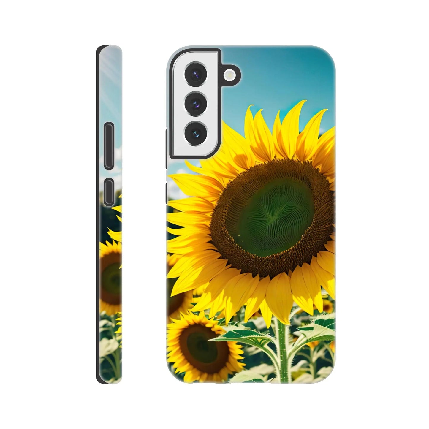 Smartphone-Hülle "Hart" - Sonnenblumen - Foto Stil, KI-Kunst, Pflanzen, Galaxy-S22-Plus - RolConArt