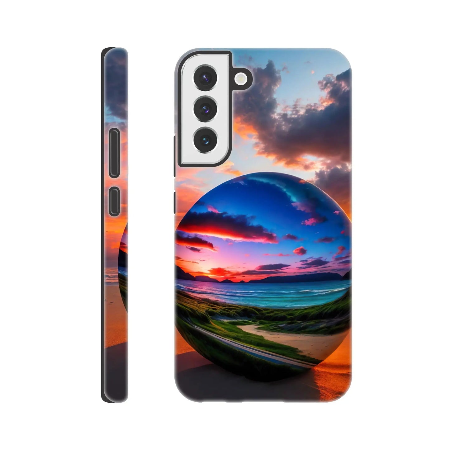 Smartphone-Hülle "Hart" - Strandlandschaft - Foto Stil, KI-Kunst, Landschaften, Galaxy-S22-Plus - RolConArt