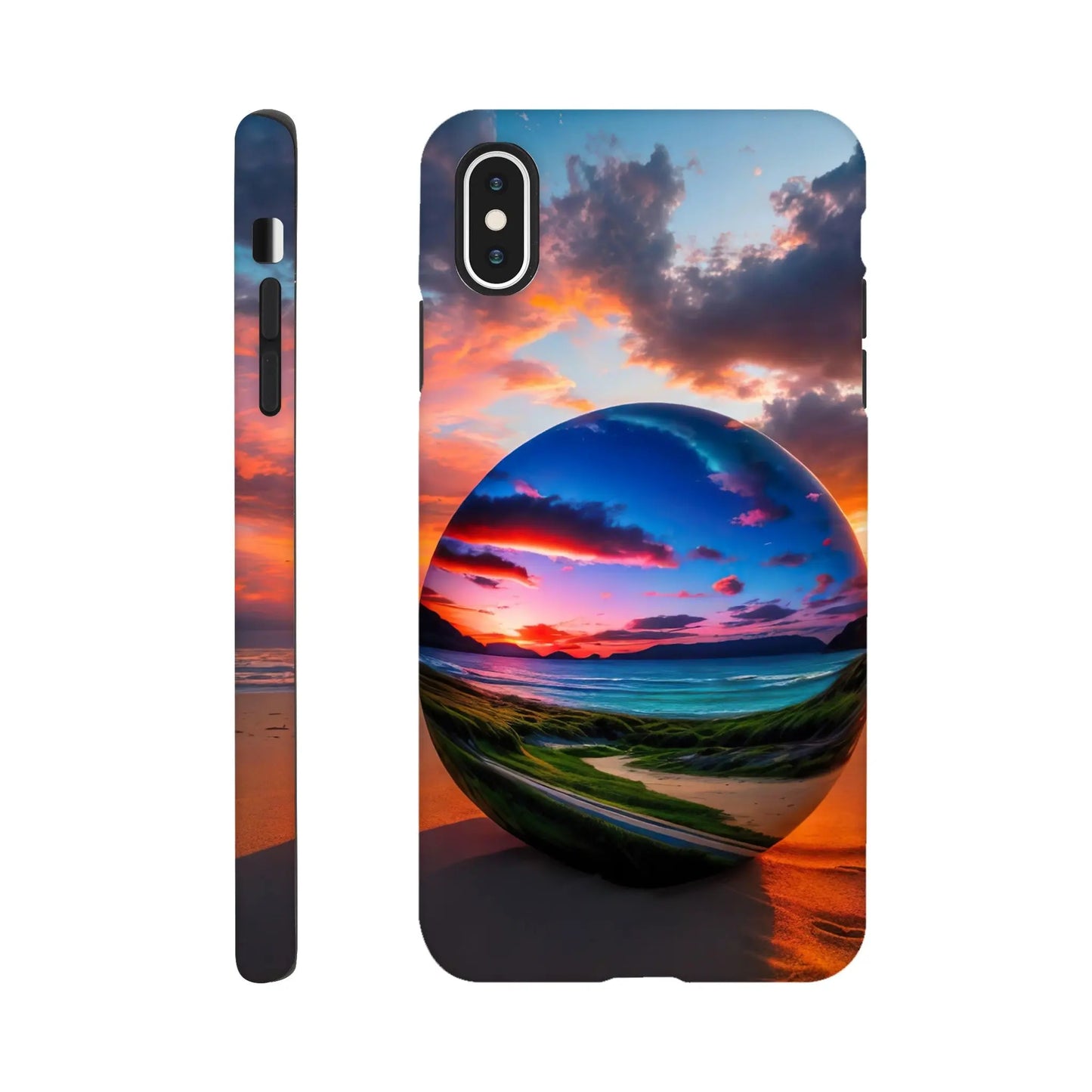 Smartphone-Hülle "Hart" - Strandlandschaft - Foto Stil, KI-Kunst, Landschaften, iPhone-XS-Max - RolConArt