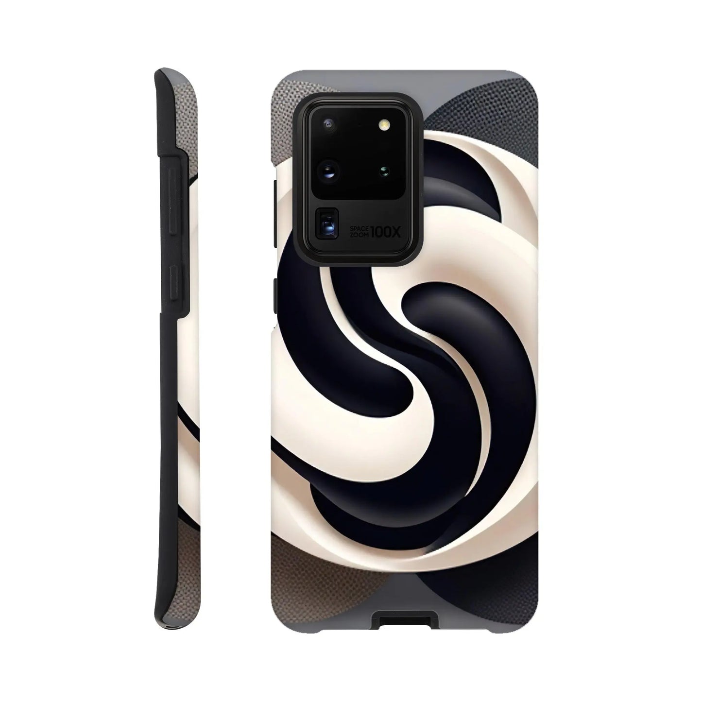 Smartphone-Hülle "Hart" - Yin Yang - Digitaler Stil, KI-Kunst, Kreative Vielfalt, Galaxy-S20-Ultra - RolConArt