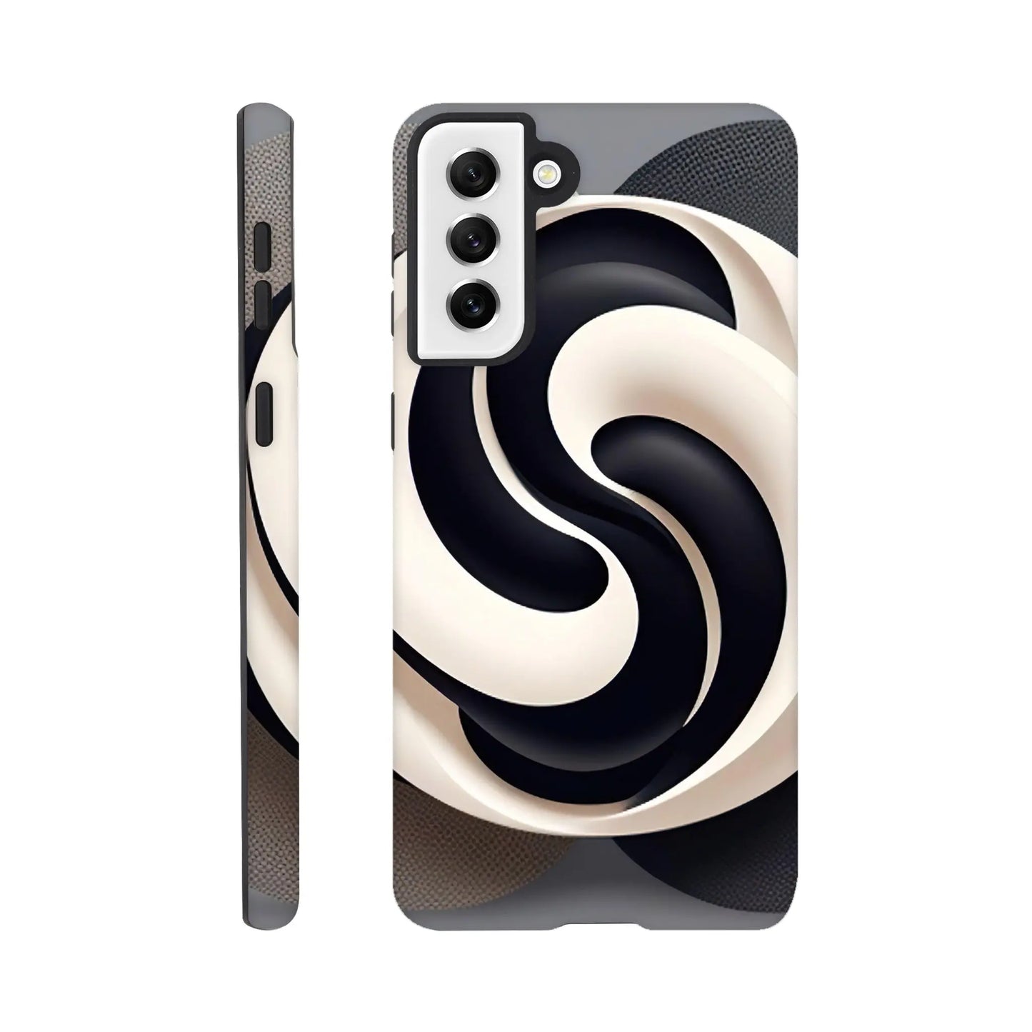 Smartphone-Hülle "Hart" - Yin Yang - Digitaler Stil, KI-Kunst, Kreative Vielfalt, Galaxy-S21-Plus - RolConArt