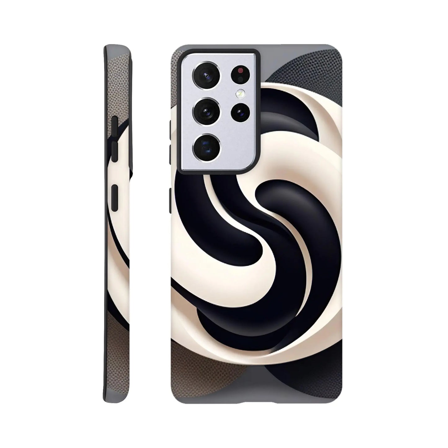 Smartphone-Hülle "Hart" - Yin Yang - Digitaler Stil, KI-Kunst, Kreative Vielfalt, Galaxy-S21-Ultra - RolConArt