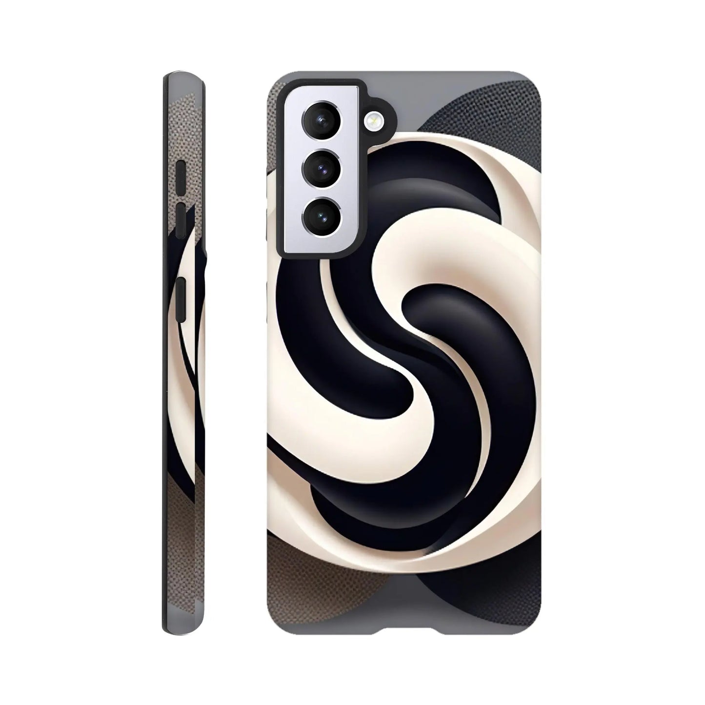 Smartphone-Hülle "Hart" - Yin Yang - Digitaler Stil, KI-Kunst, Kreative Vielfalt, Galaxy-S21 - RolConArt