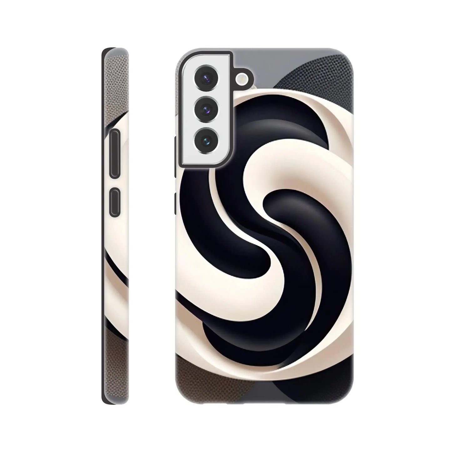 Smartphone-Hülle "Hart" - Yin Yang - Digitaler Stil, KI-Kunst, Kreative Vielfalt, Galaxy-S22-Plus - RolConArt